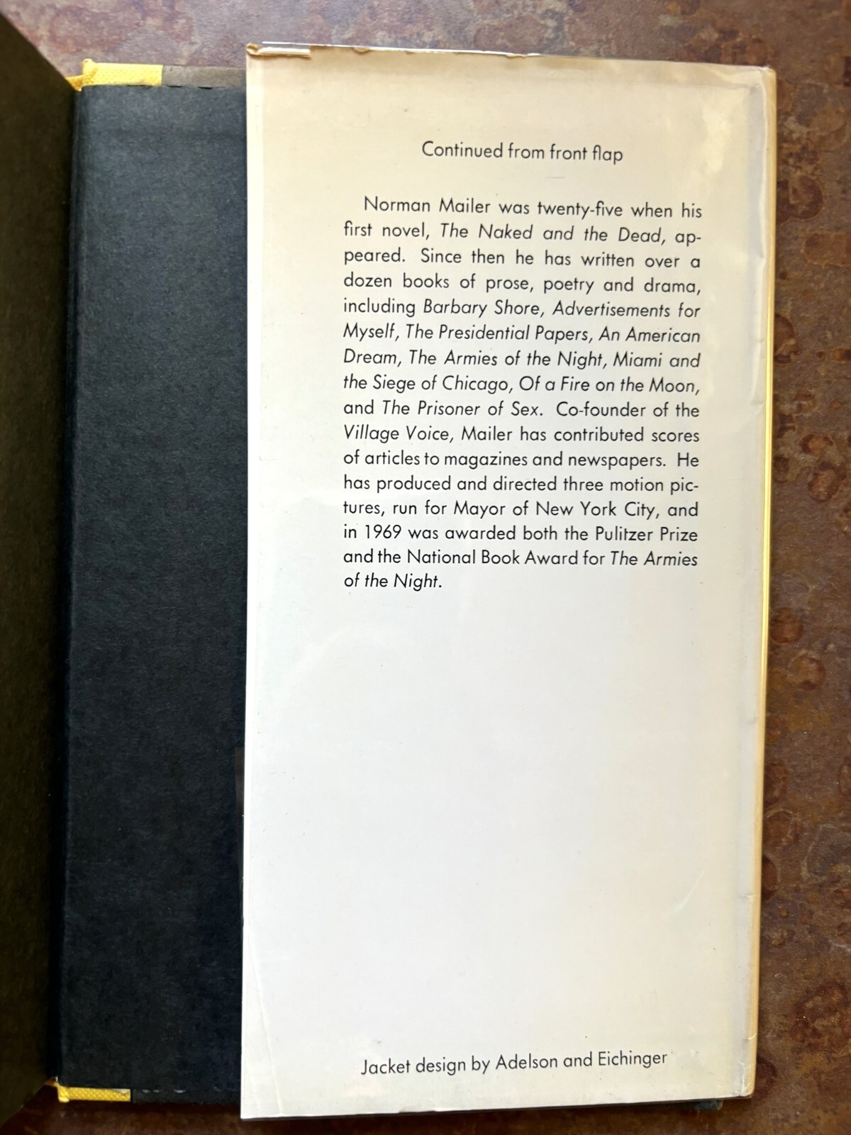 Signed Norman Mailer Existential Errands Hardcover 1st Edition 1972 VG+/VG+