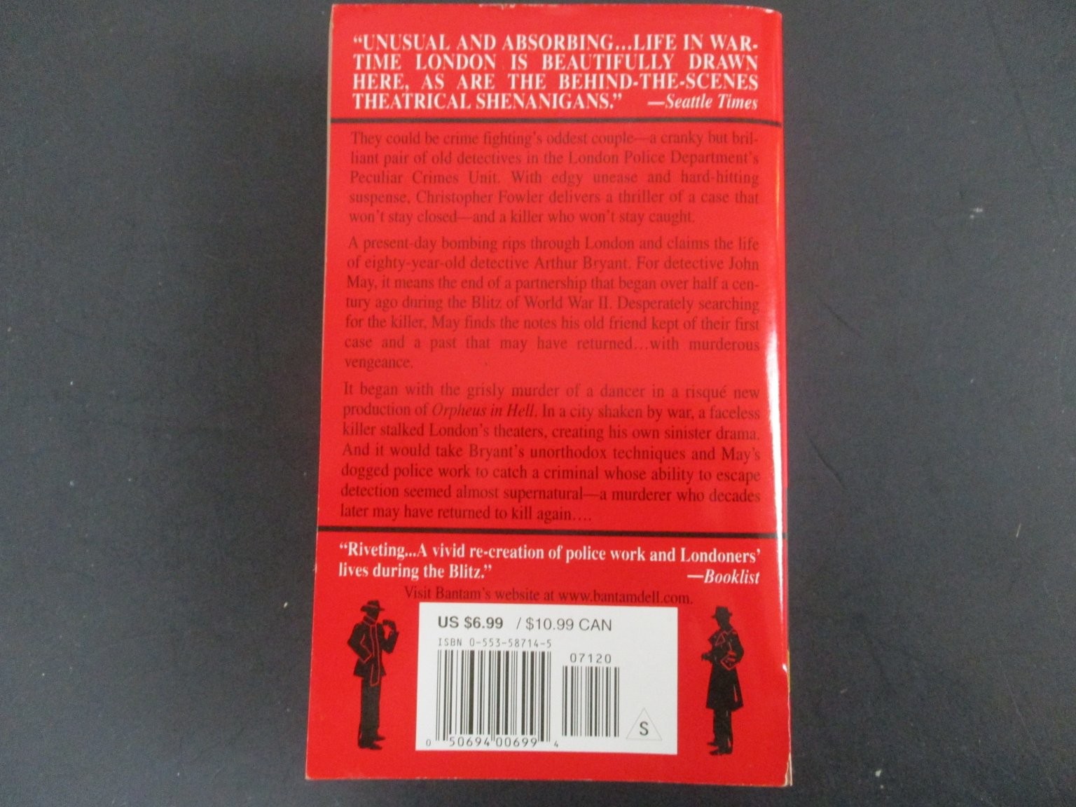Full Dark House Christopher Fowler 2005 Bryant & May Mystery Bantam Books