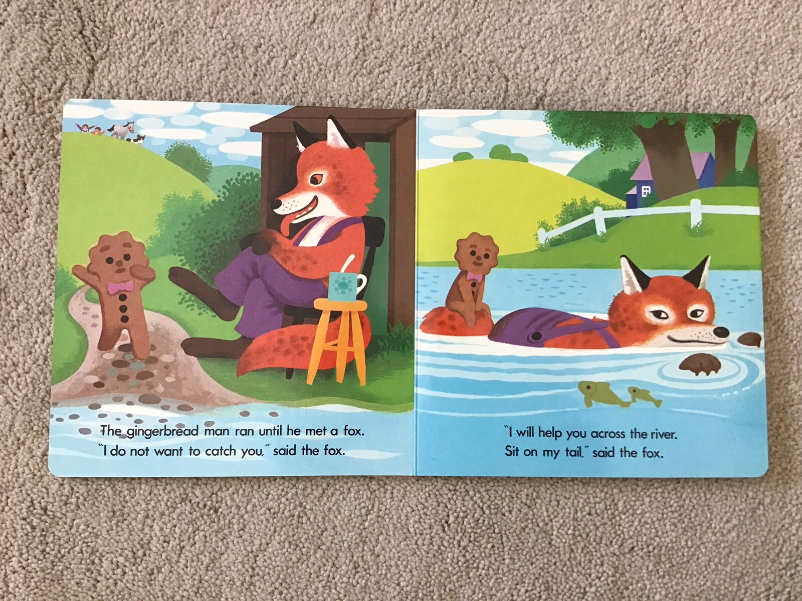Two Vintage 1983 Brimax Story Time Board Books The Gingerbread Man/Goldilocks