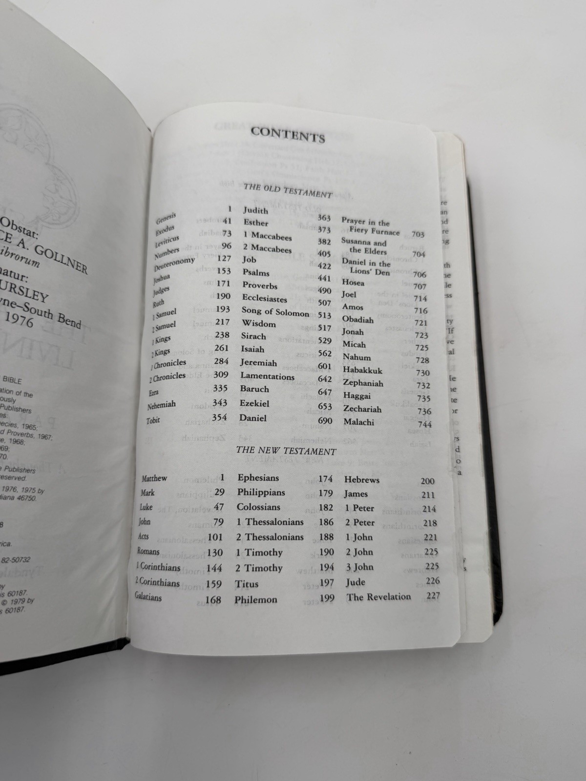 VTG The Catholic Living Bible Red Letter 1976 Leather 9th Print Tyndale 2363-2