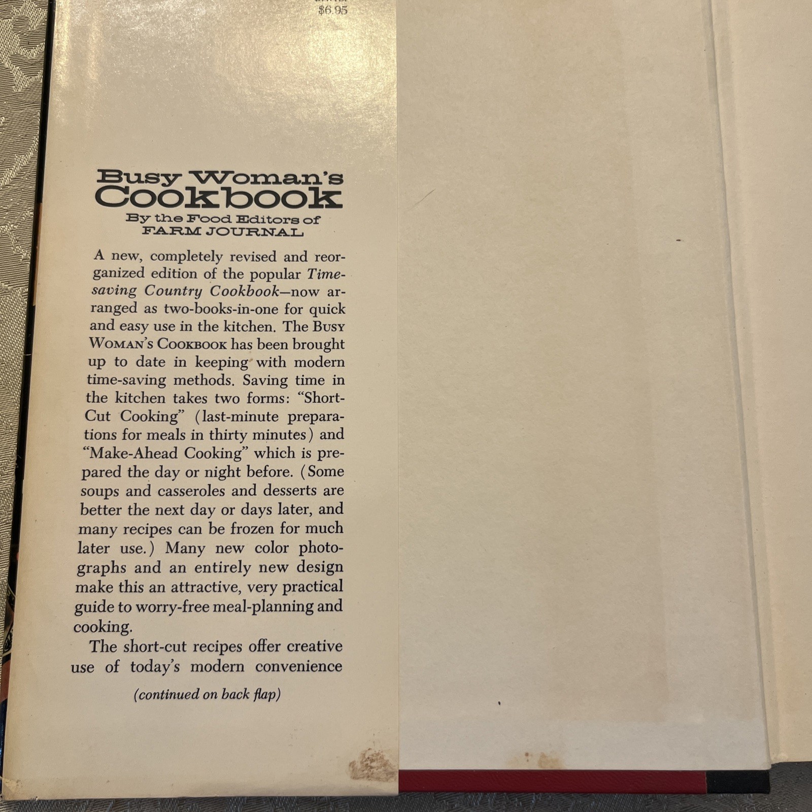Busy Woman’s Cookbook : Containing Short-Cut Cooking and Make-Ahe