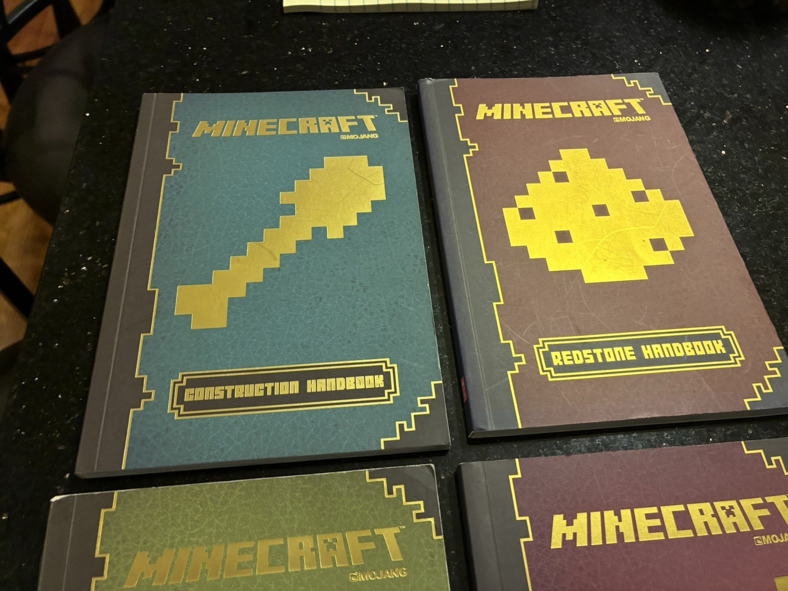Minecraft Mojang Handbook Set of 4 Paperback Combat/Redstone/Essential/Construct