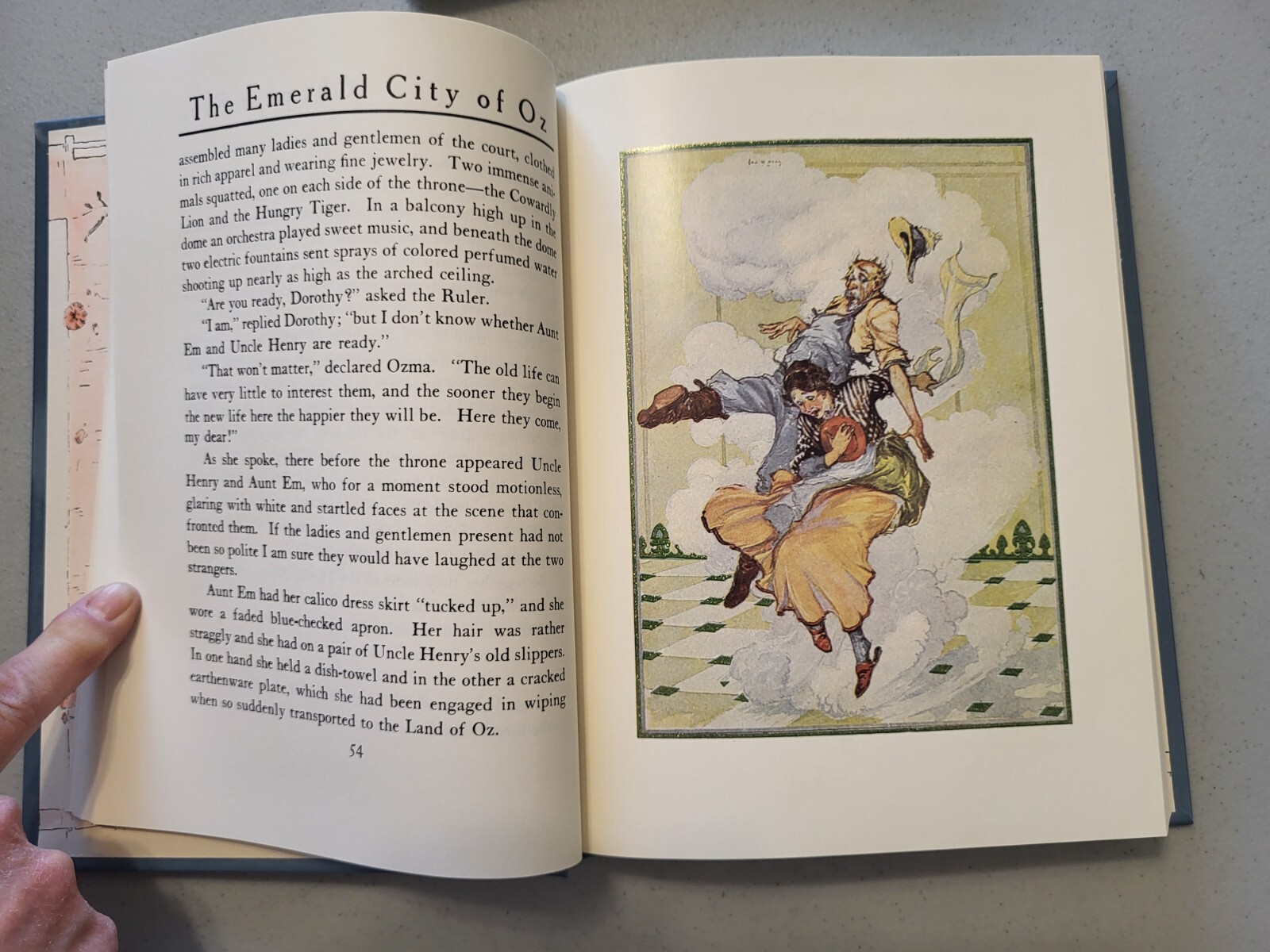 EMERALD CITY OF OZ ~ L Frank Baum HC ~ 1993 16-COLOR PLATES w/metallic green