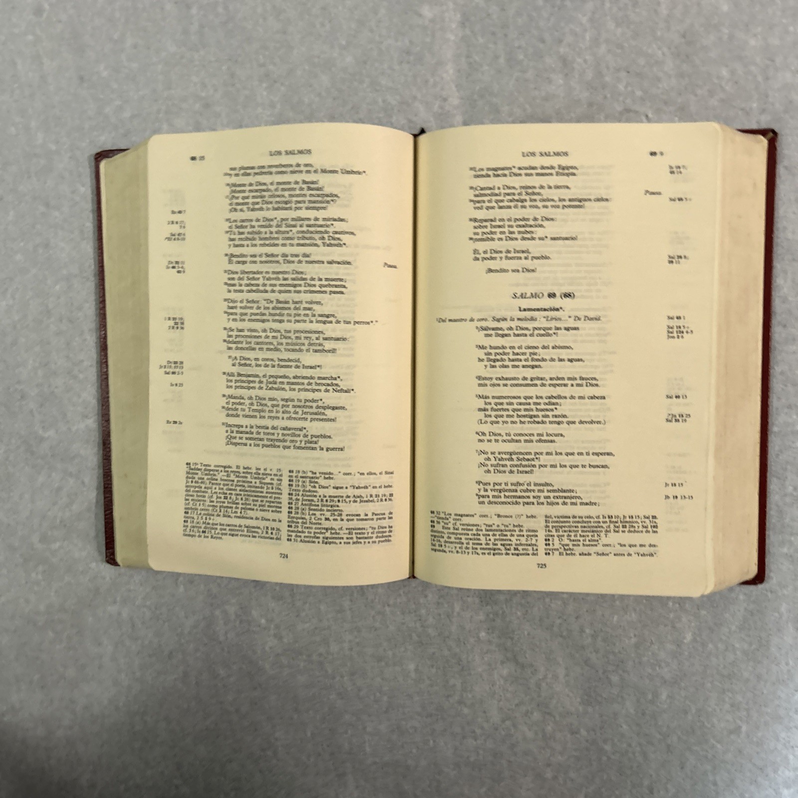 Biblia De Jerusalem Spanish 1969 Hard Cover Made In Spain