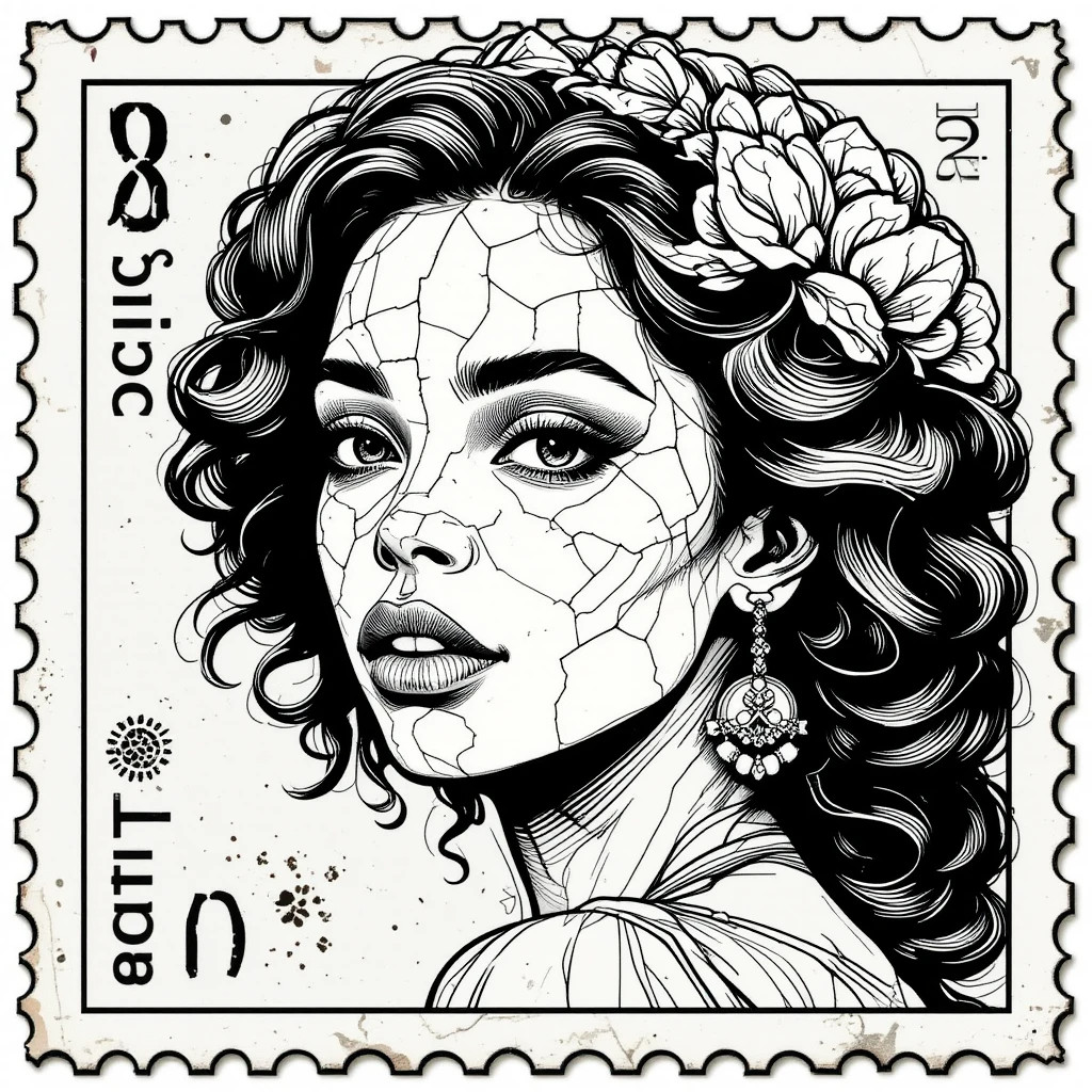 Adult Coloring Pages Antique Stamp Girls 500+ Printable Pages