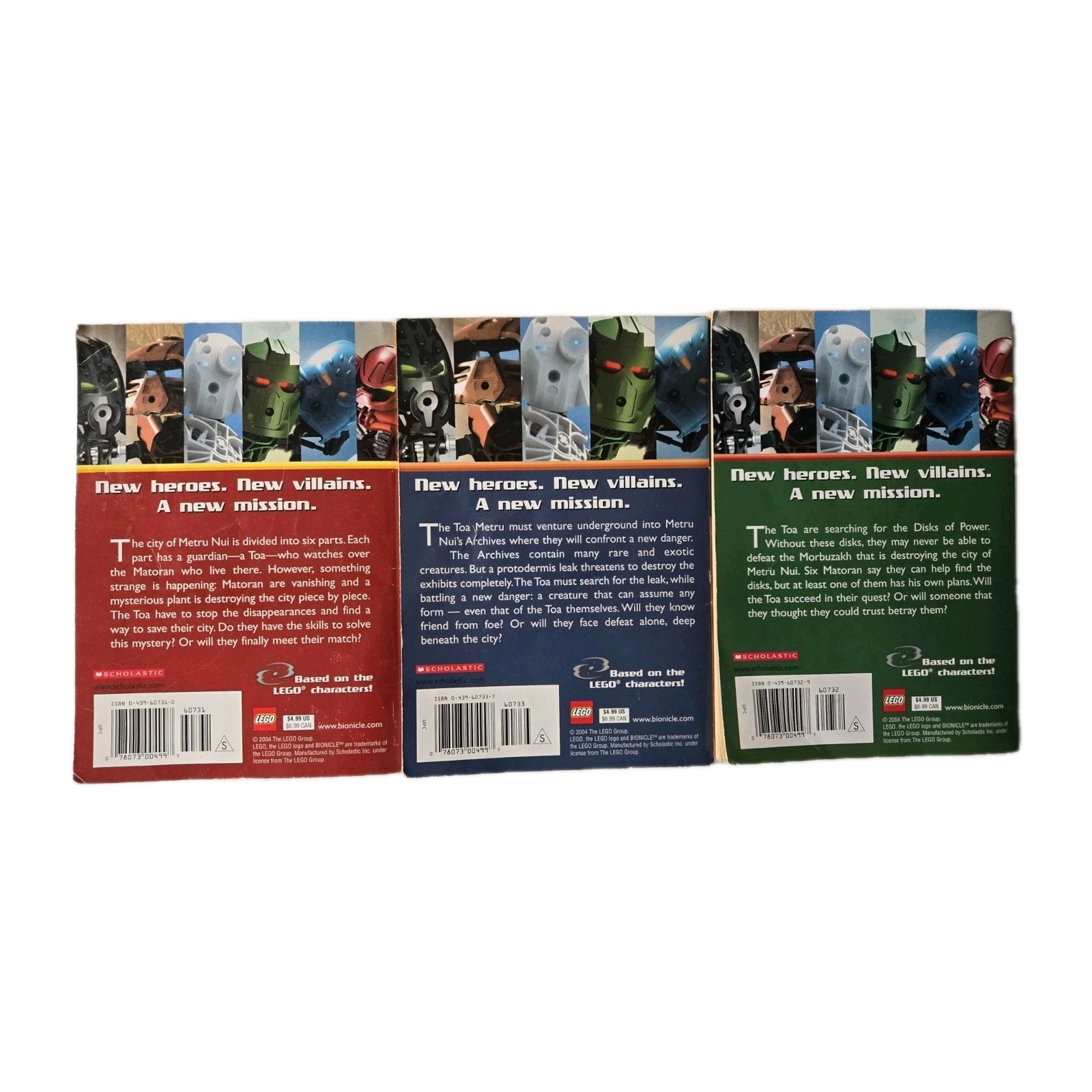 8 Bionicle Pb Book Lot Adventures # 1 2 3 8, Chronicles # 1 3 4, Mask Of Light