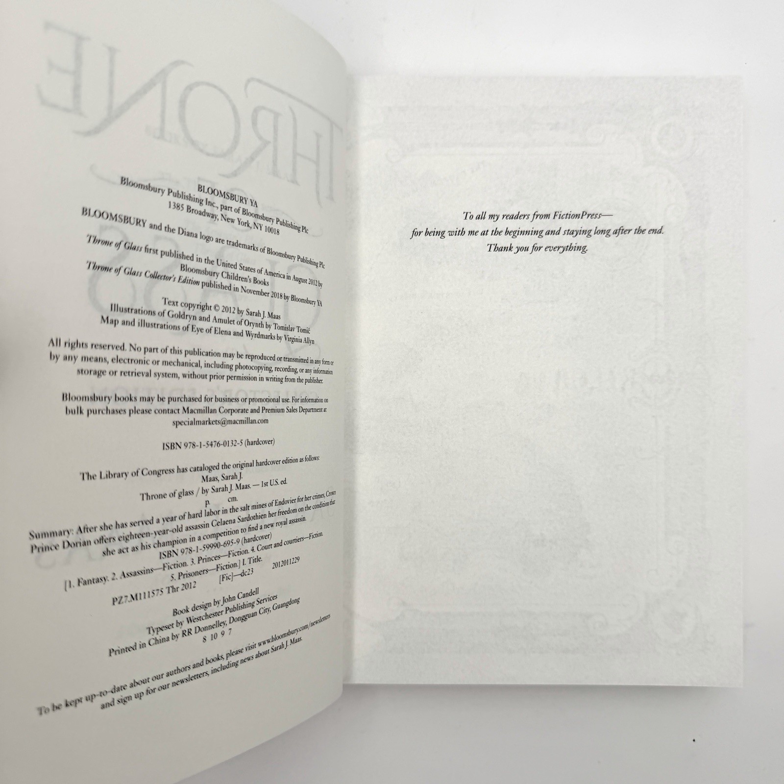 Throne of Glass Collector’s Edition by Sarah J. Maas (2018, Hardcover) With Case