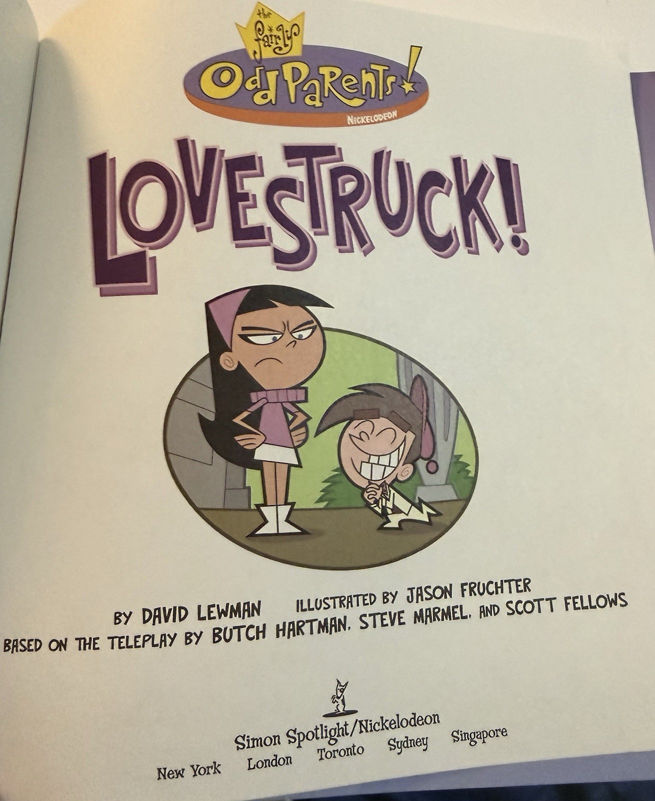 Lovestruck! Fairly Oddparents Paperback Kids Book David Lewman Nickelodeon