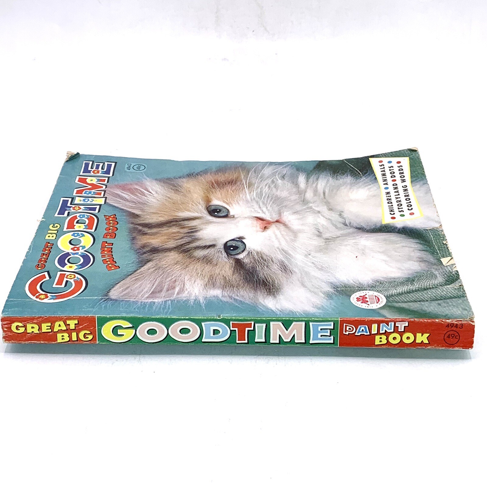 Vintage Coloring Book 1959 Merrill Good Time Paint Book Used 10 of 250 Pages