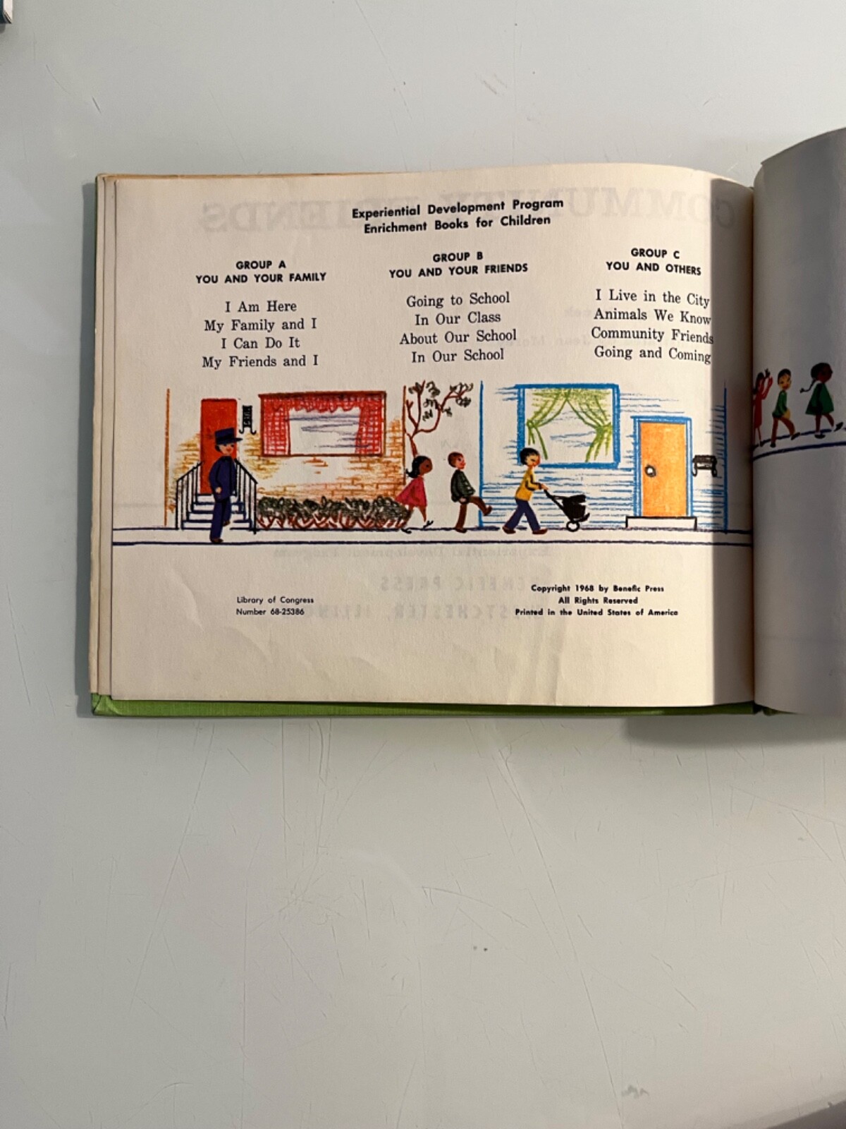 Community Friends by Muriel Stanek 1968 Illustrated hardcover Benefic Press