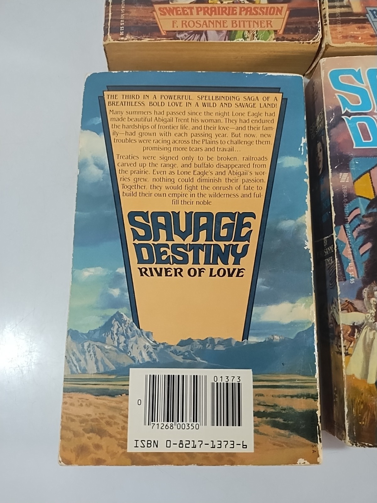 Savage Destiny Paperback 4 Book Lot Rosanne Bittner Historical Romance Old West