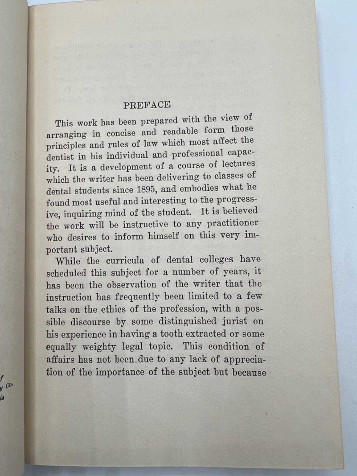Dental Jurisprudence Elmer D. Brothers 1919 Vintage Hardcover