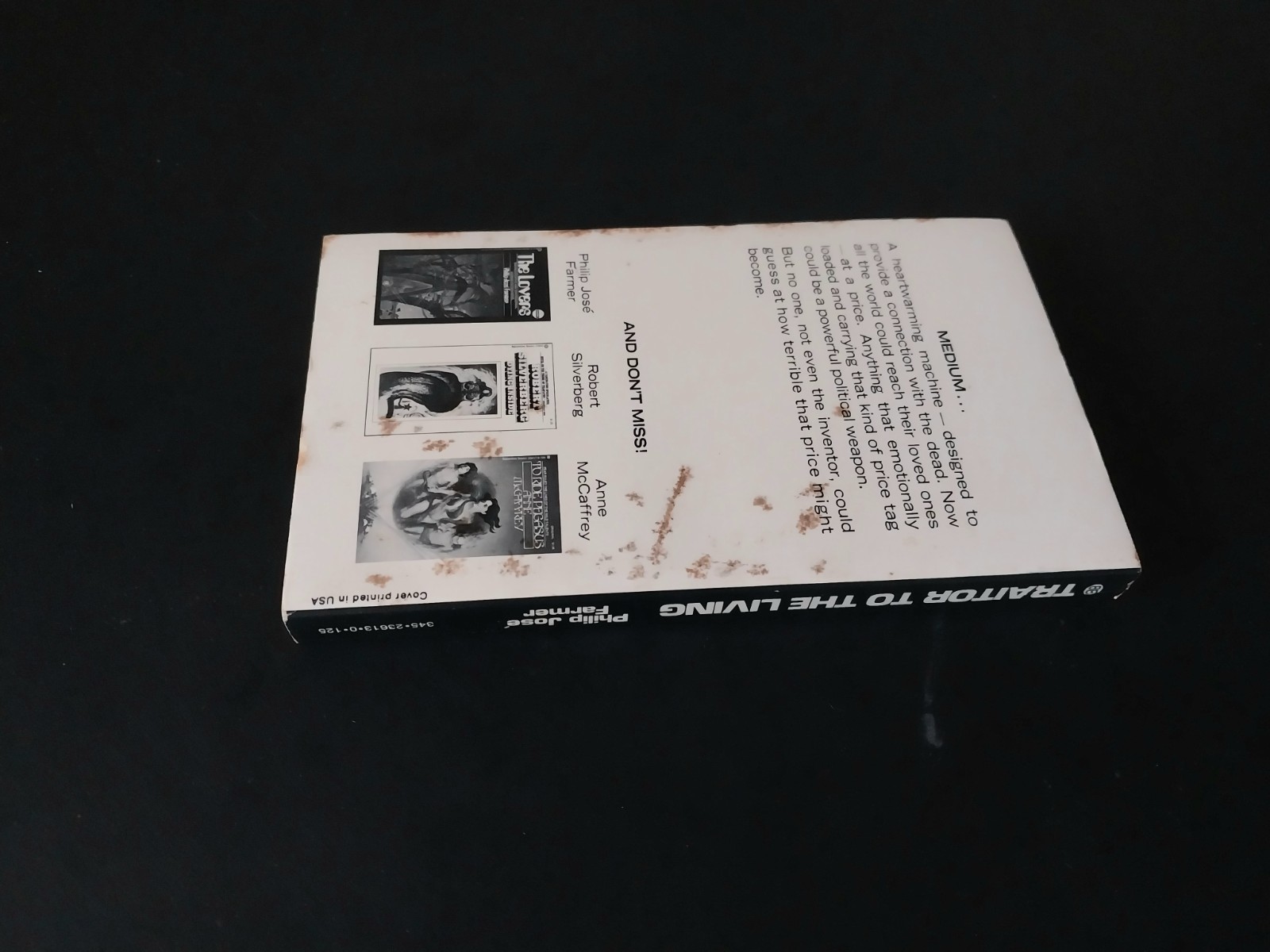 Philip Jose Farmer – Traitor to the Living – Ballantine First Printing 1973