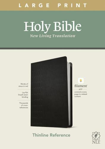NLT Large Print Thinline Reference Bible, Filament Enabled (LeatherLike, Cross..