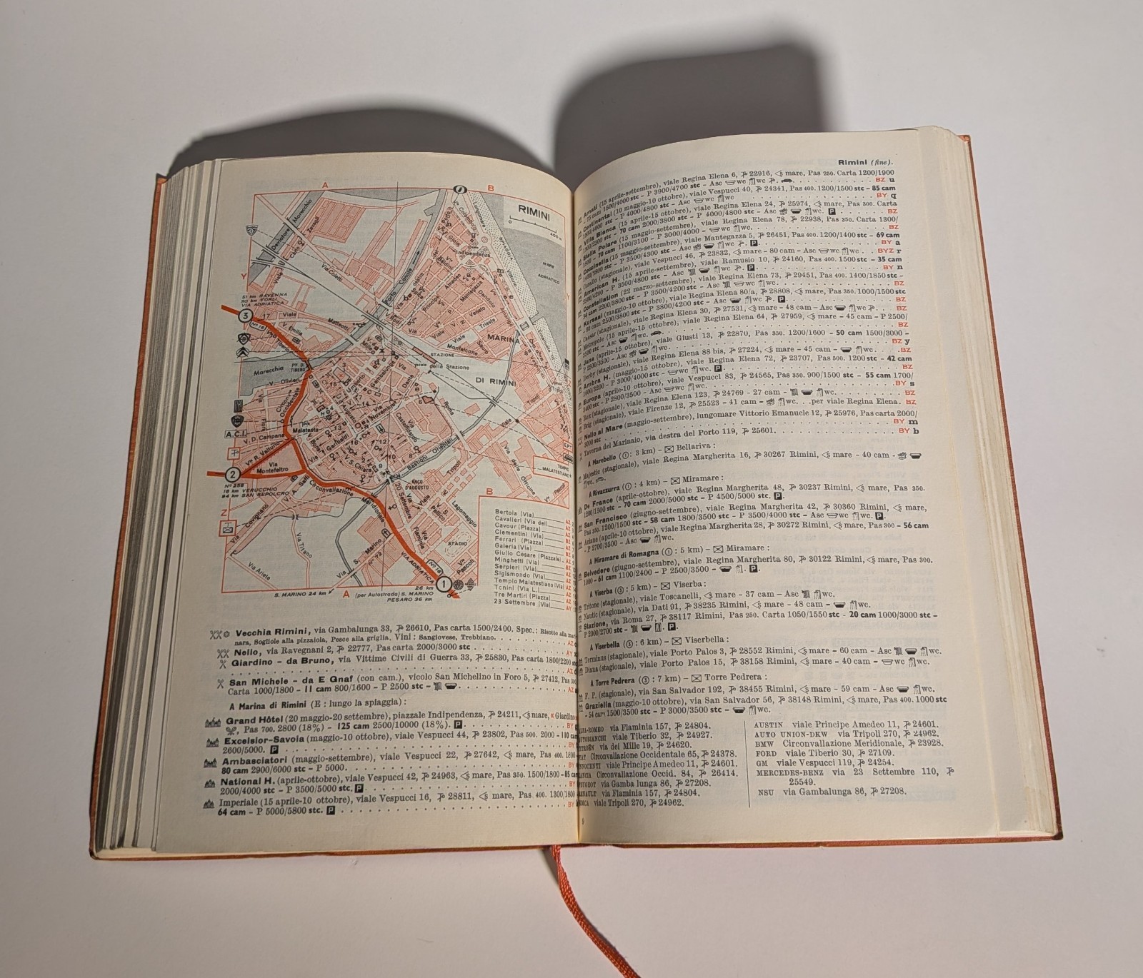 1964 Michelin Italia Guide — Italian Language Edition Vintage Travel Collectible