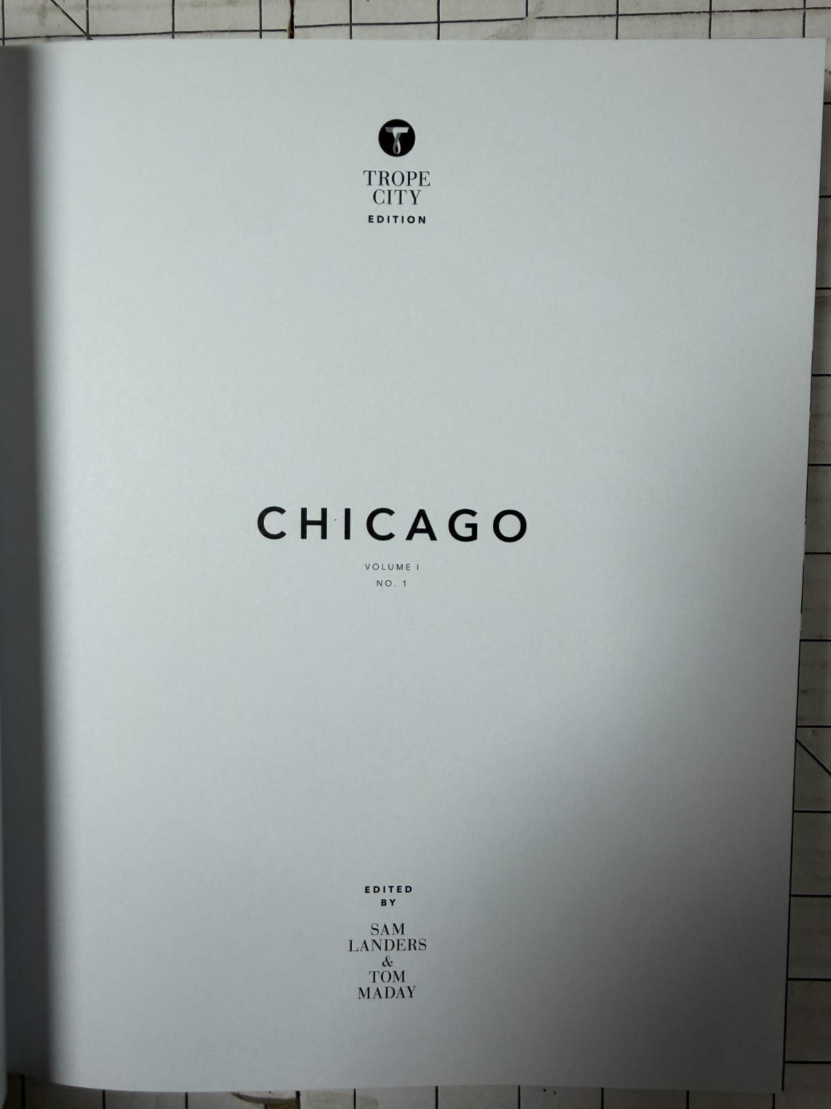 Chicago Trope City Edition Vol 1 HC by Sam Landers & Tom Maday Urban Photography