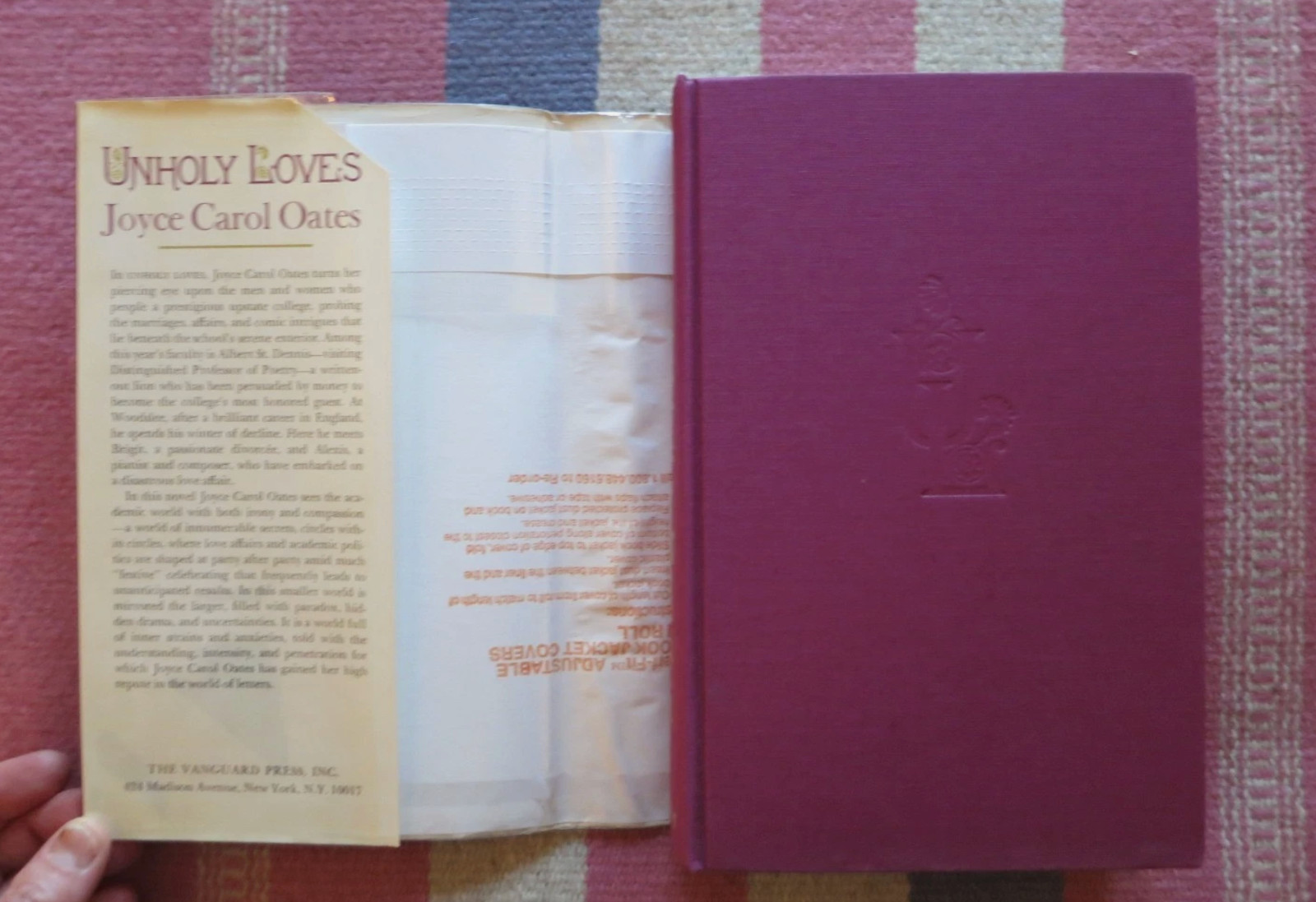 Vintage 1979 First Edition UNHOLY LOVES By Joyce Carol Oates HC/DJ Very Good
