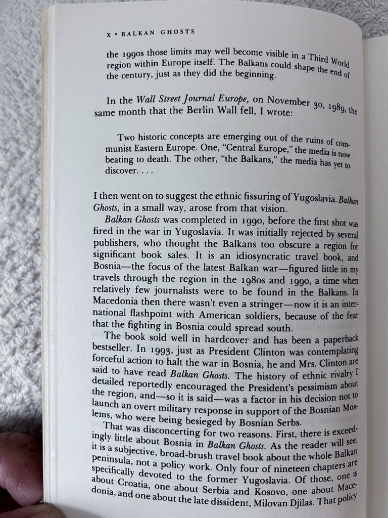 Robert D. Kaplan, Balkan Ghosts; Misha Glenny, The Balkans