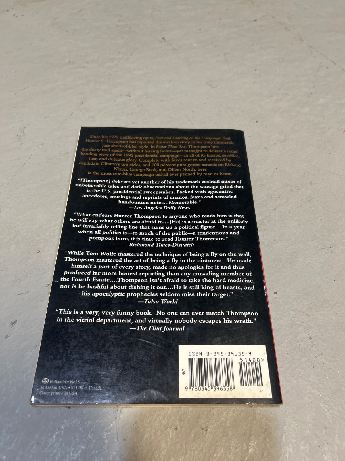 lot of 9 Hunter S Thompson books