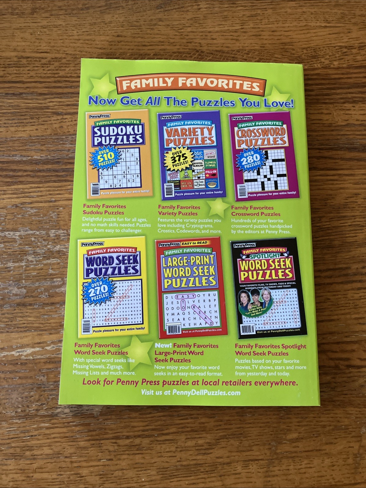 PENNY PRESS | FAMILY FAVORITES Word Seek Puzzles Over 275 Puzzles New #76