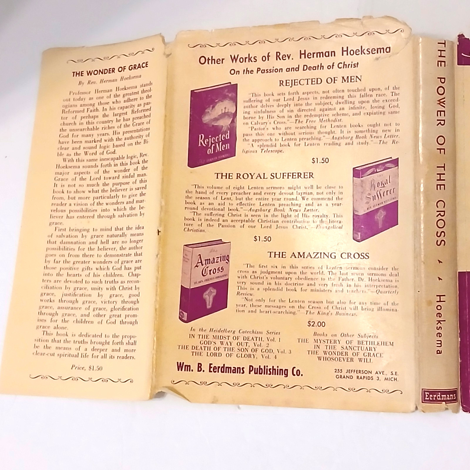 The Power of the Cross – Herman Hoeksema – 1947 Hardcover w/Dust Jacket