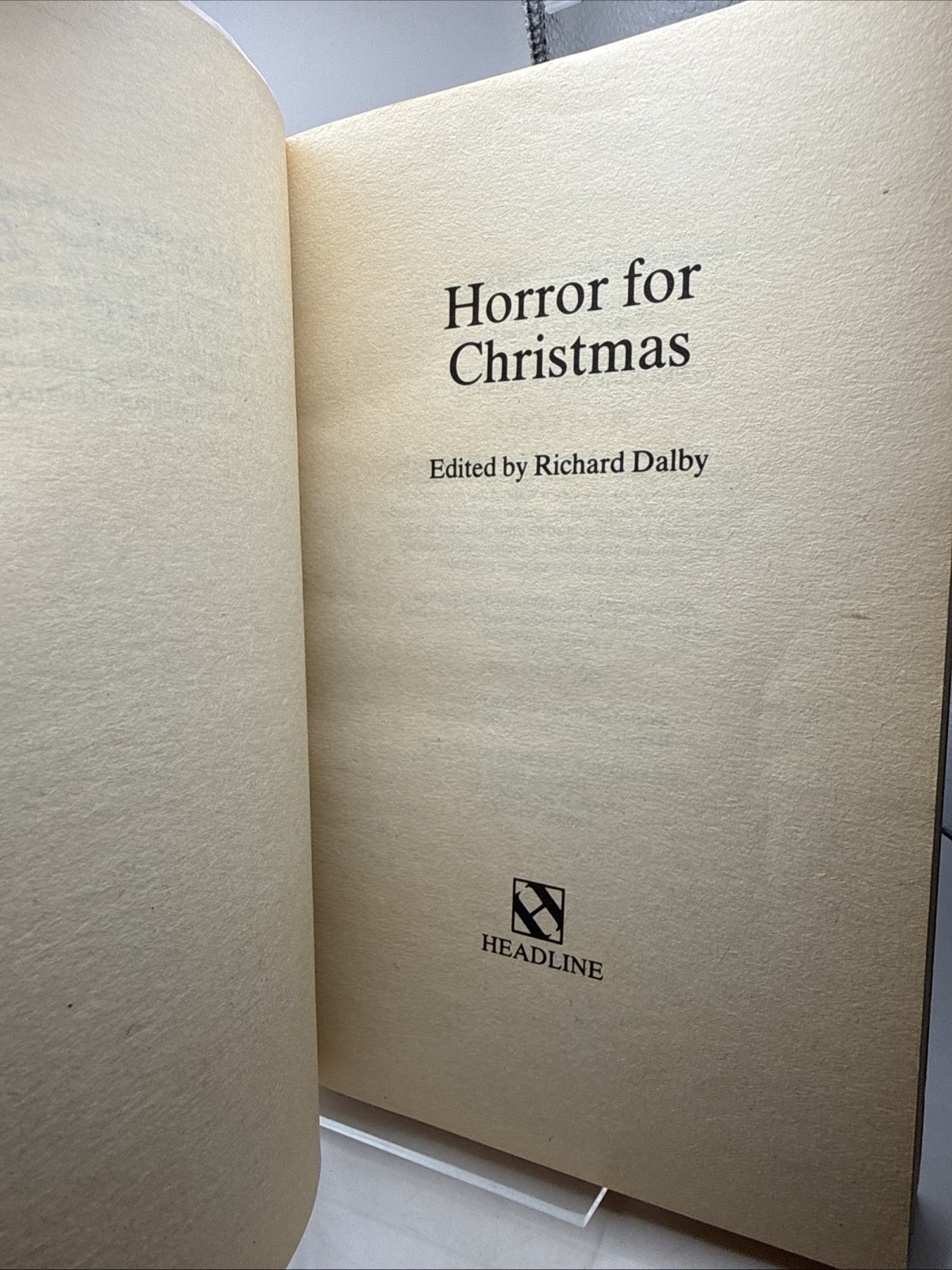 Horror for Christmas edited by Richard Dalby Trade Pb 1992 First Ed Headline