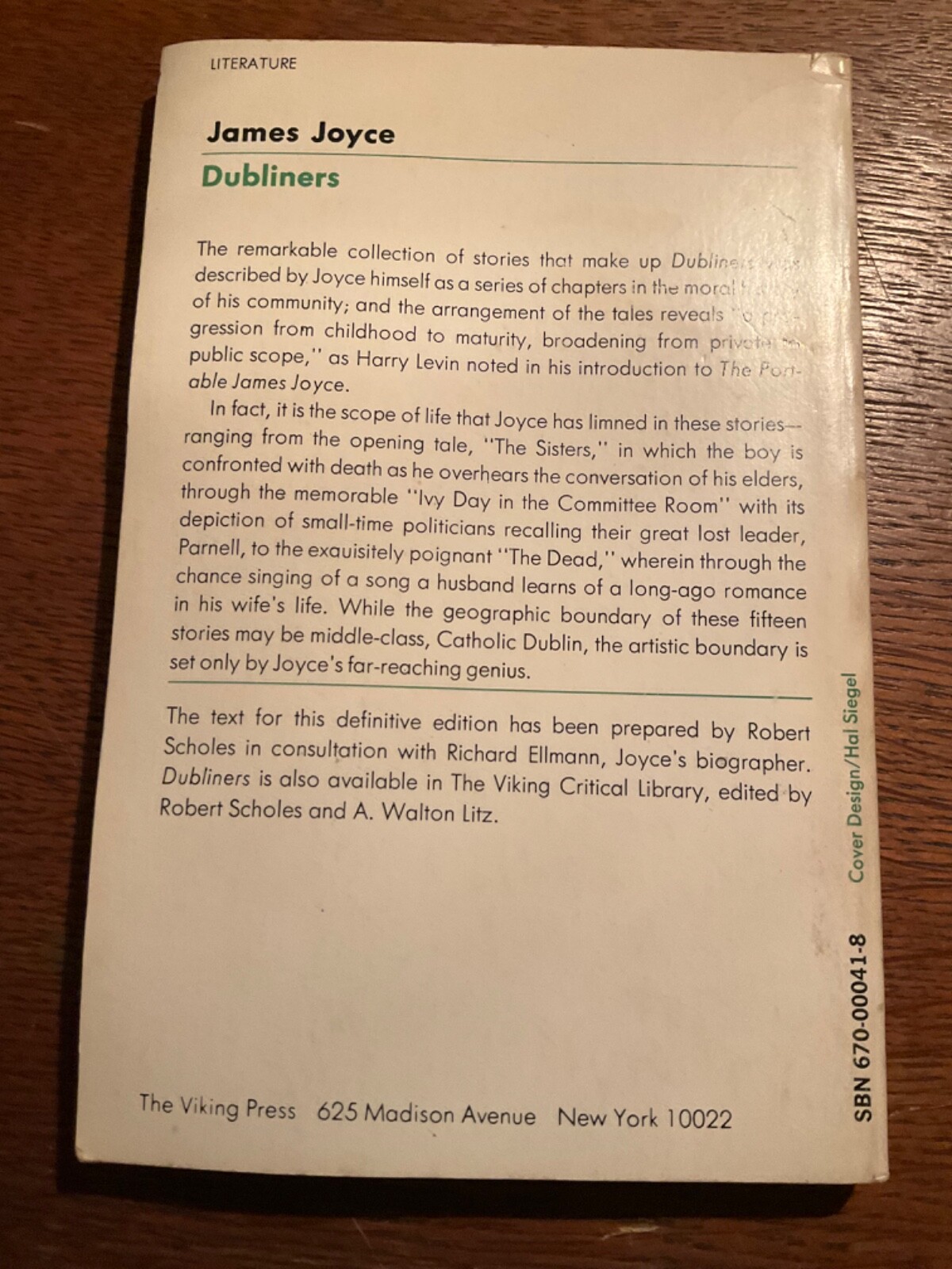 Dubliners James Joyce 1972 Viking Compass Paperback, 10th Printing