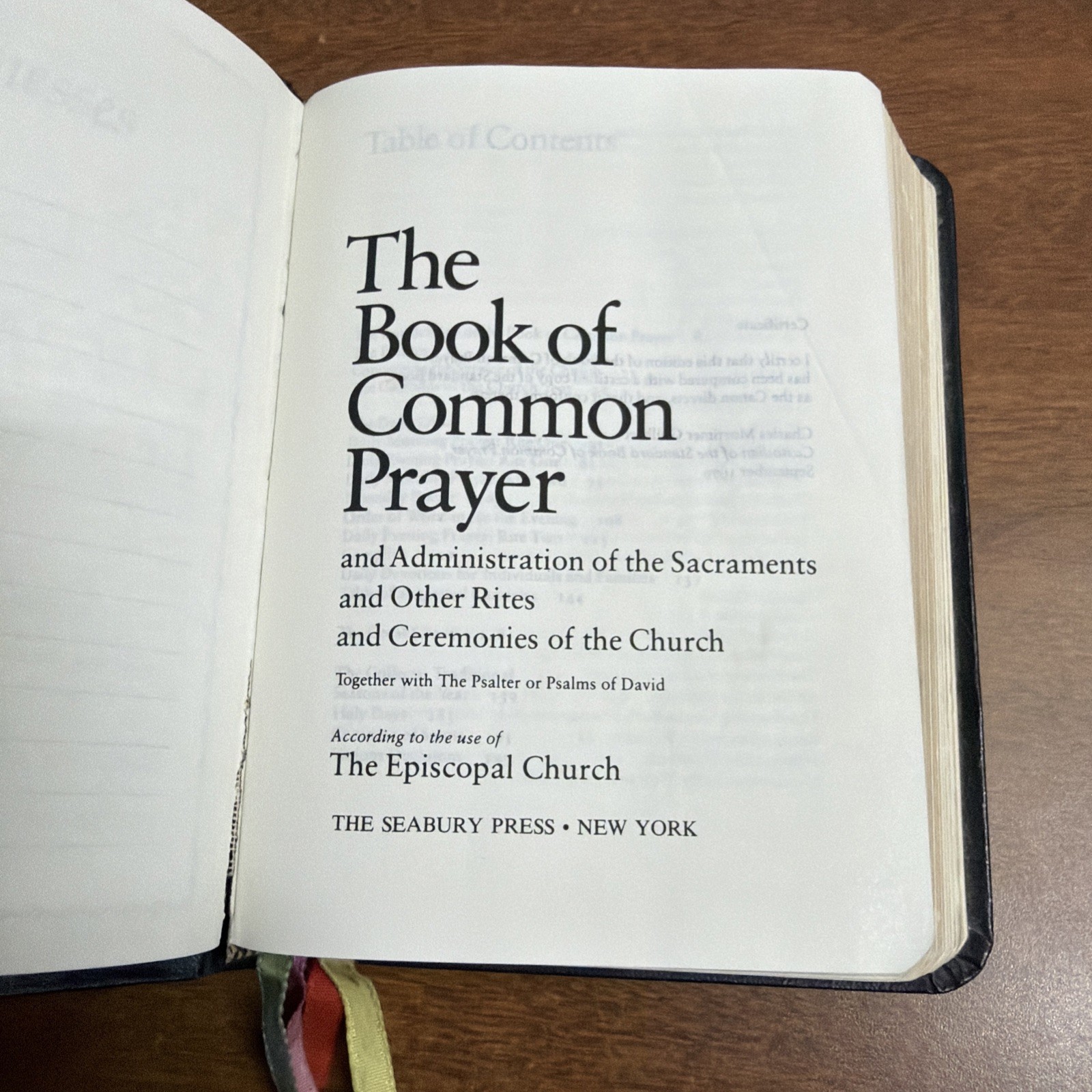 The Book of Common Prayer Black Leather Episcopal Church 1979