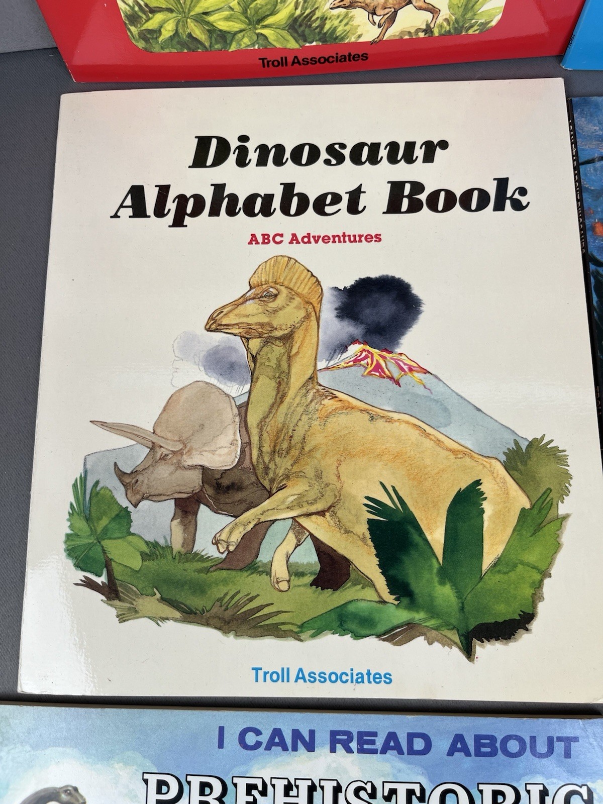 Lot of 8 Vintage Troll Associates Dinosaur Books Dinos Prehistoric Animals