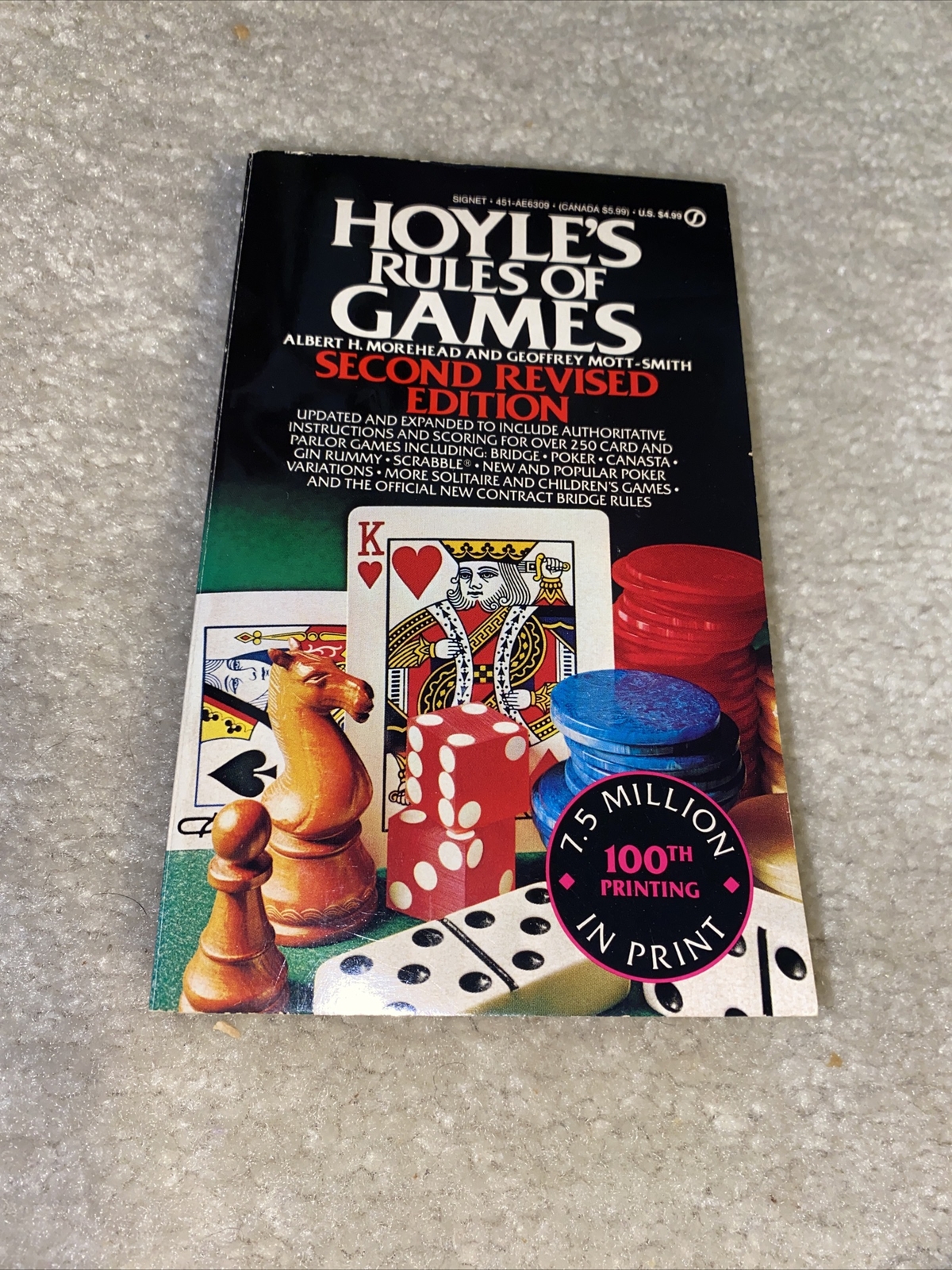 Hoyle’s Rules of Games by Geoffrey Mott-Smith and Albert H Morehead (1946, Mass)