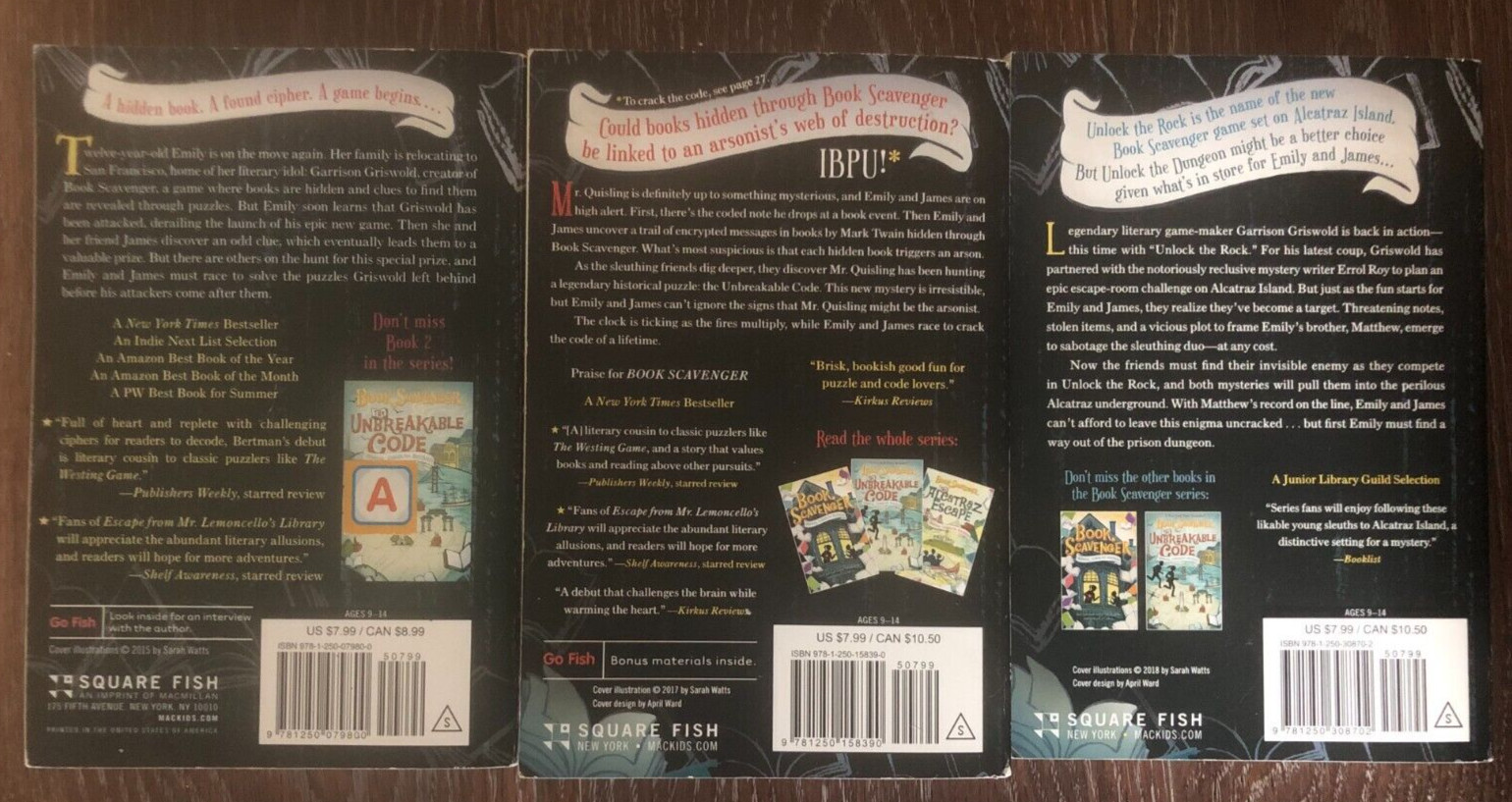 Book Scavenger Lot Of 3 Books Jennifer Bertman complete series Free Shipping