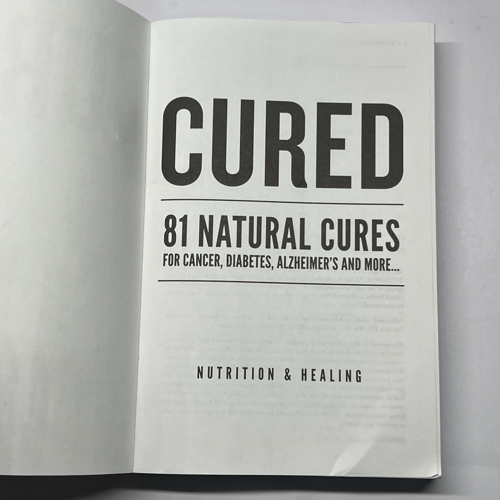 Cured 81 Natural Cures For Cancer, Diabetes, Alzheimer’s – Paperback