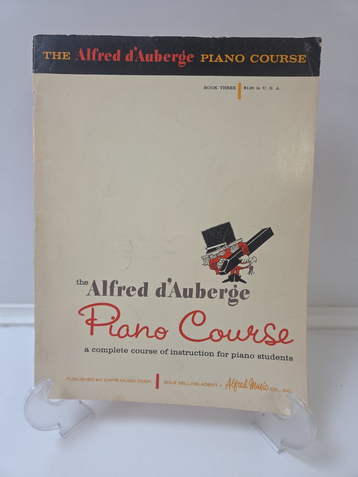 Vintage Alfred d’Auberge Piano Course Book 3 Lesson Book Music Instruction