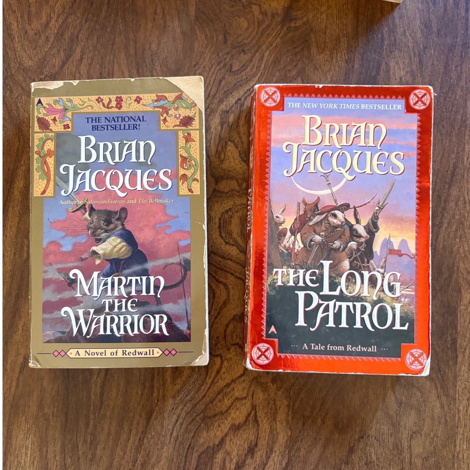 Brian Jacques Redwall Book Lot Martin the Warrior The Long Patrol Paperbacks