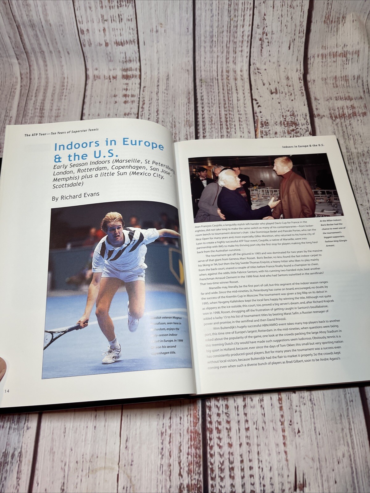 The Atp Tour: Ten Years of Superstar Tennis by Richard Evans Like New!!
