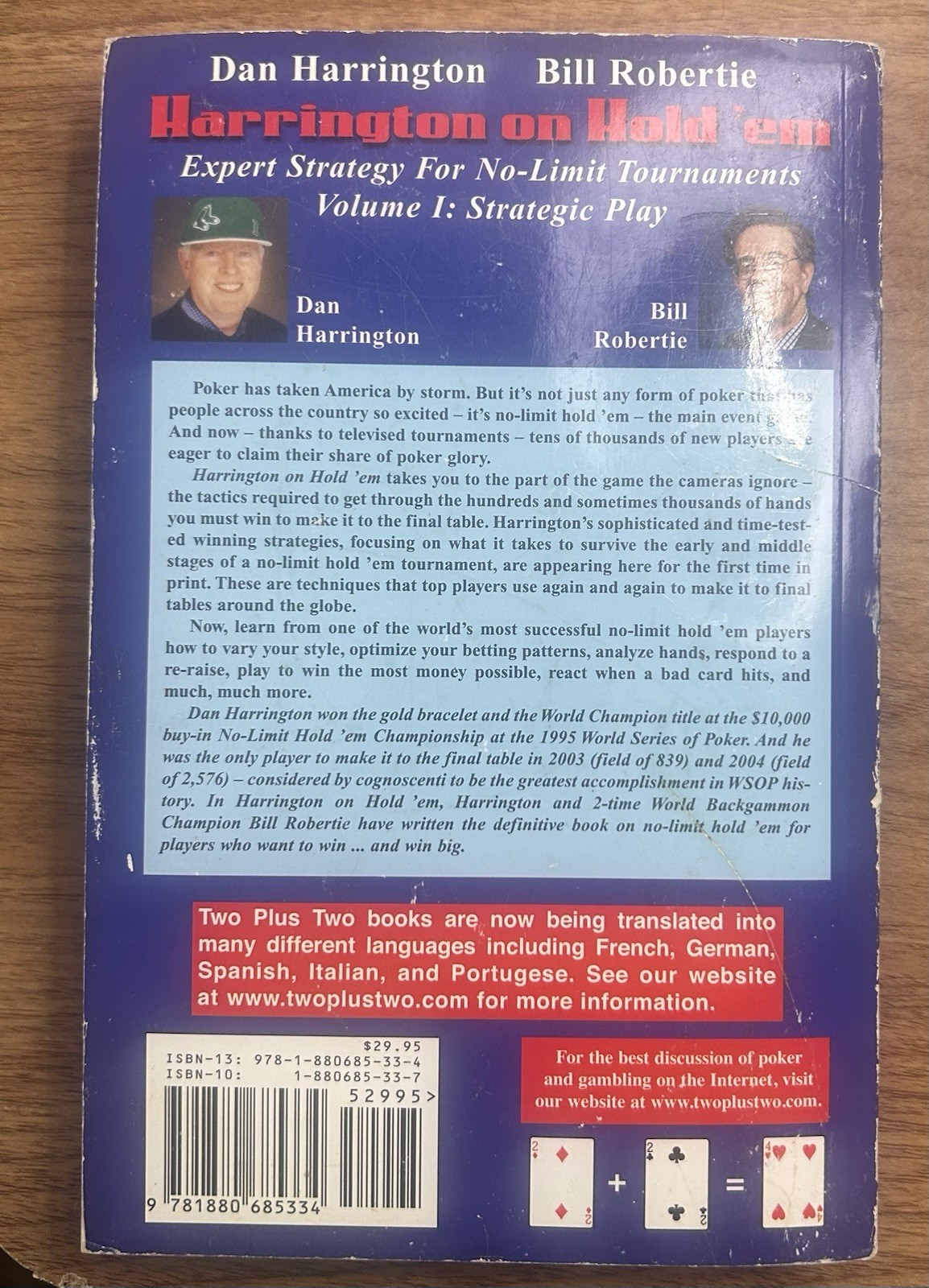 Harrington on Hold ’em Vol 1 Strategic Play by Harrington & Robertie PB
