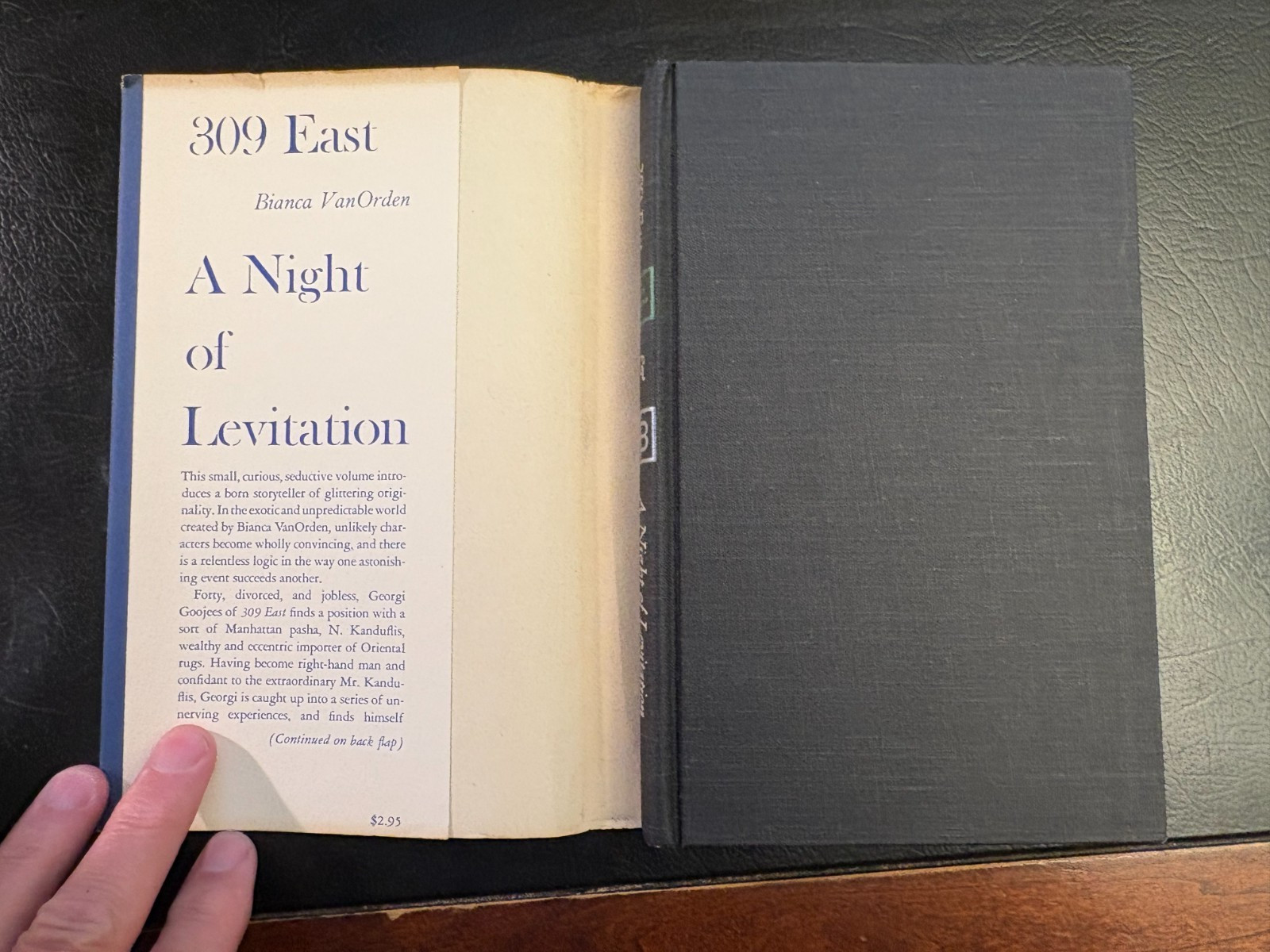 309 East A Night Of Levitation by Bianca Van Orden 1st American Ed. 1957