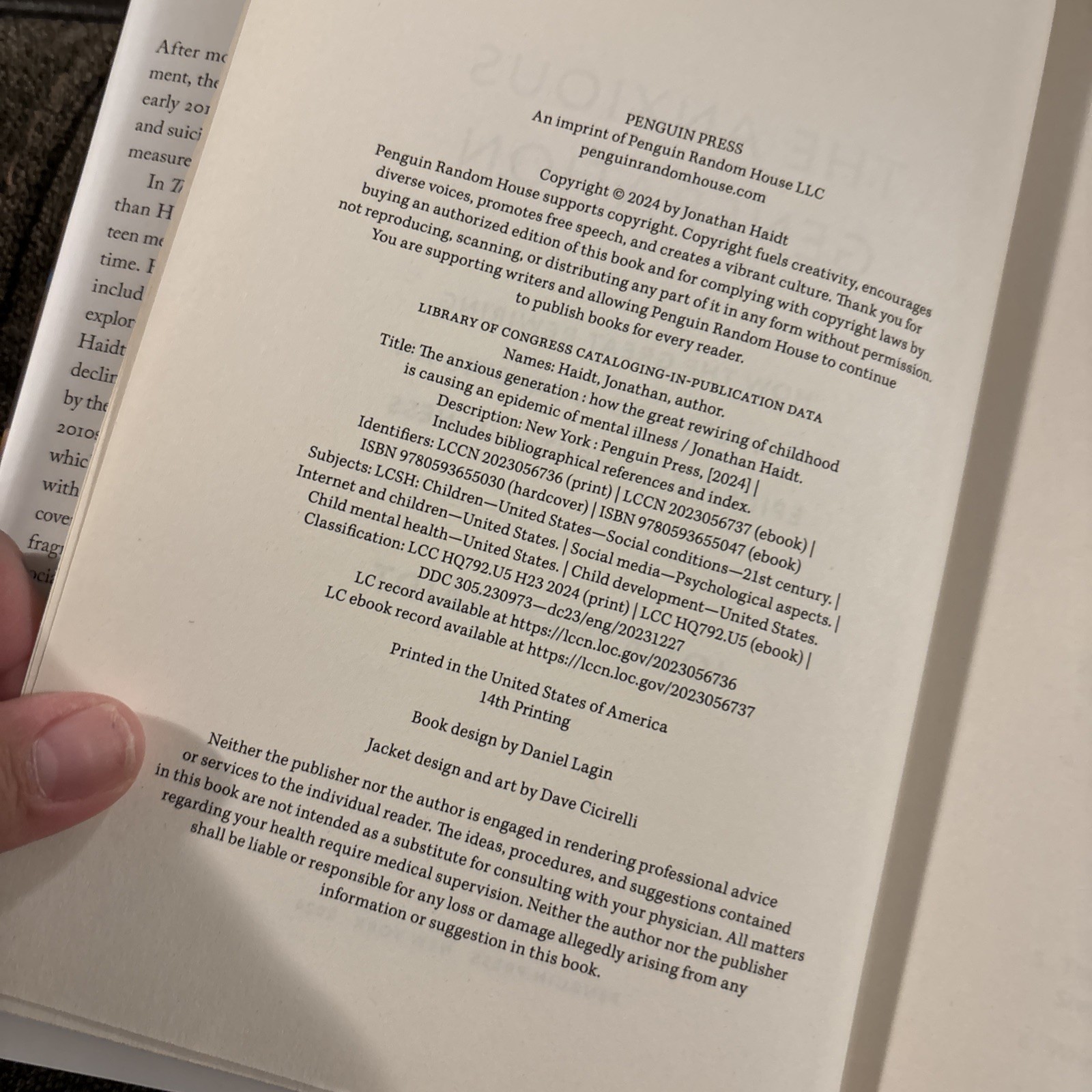 The Anxious Generation By Jonathan Haidt Hardcover Book 2024