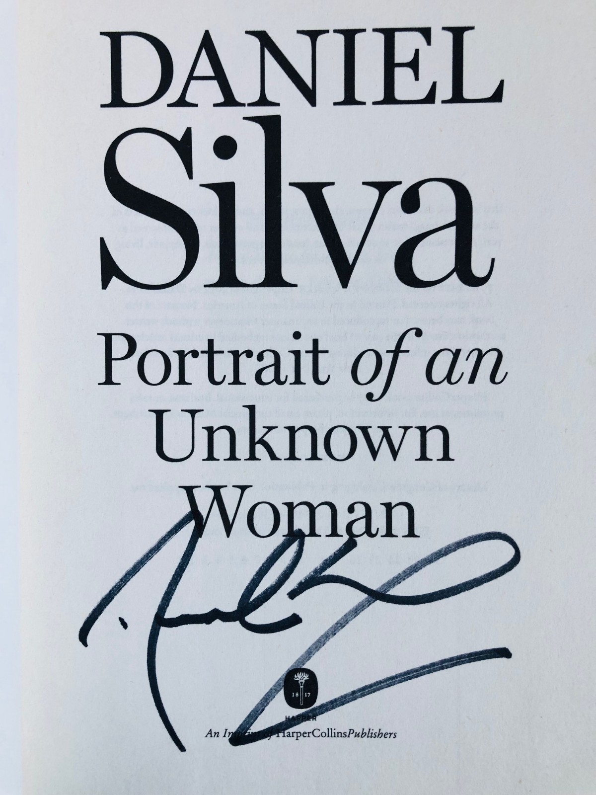 SIGNED Portrait of an Unknown Woman (Gabriel Allon Series 22) 1st/1st (2022, HC)