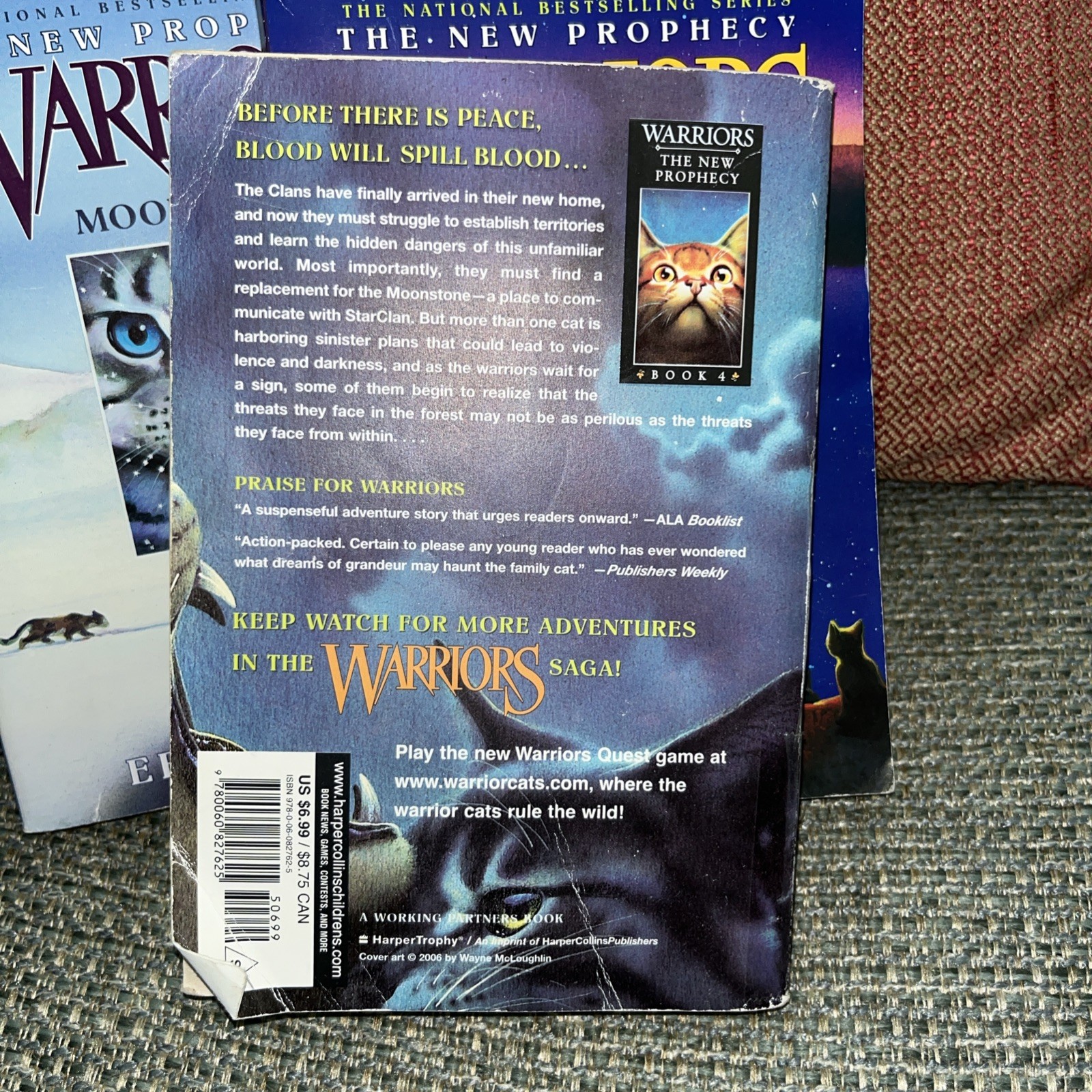 The New Prophecy Warriors Erin Hunter Paperback Volumes 1-4, 6 Lot, Set, 2006
