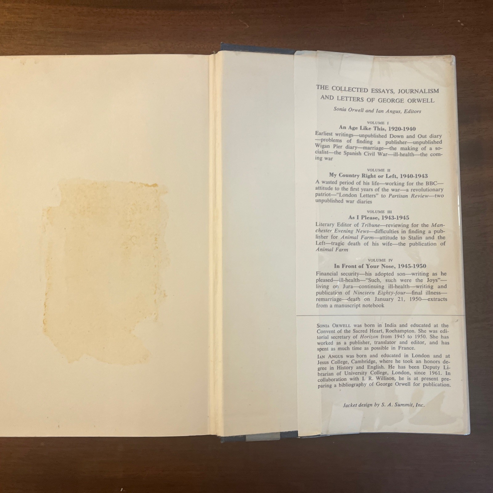 IN FRONT OF YOUR NOSE, 1945-1950 (FIRST EDITION WORKS OF George Orwell Hardback