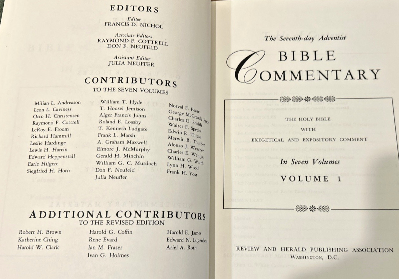 1953 Seventh-day Adventist Bible Commentary 11 Vol. including E G White comments