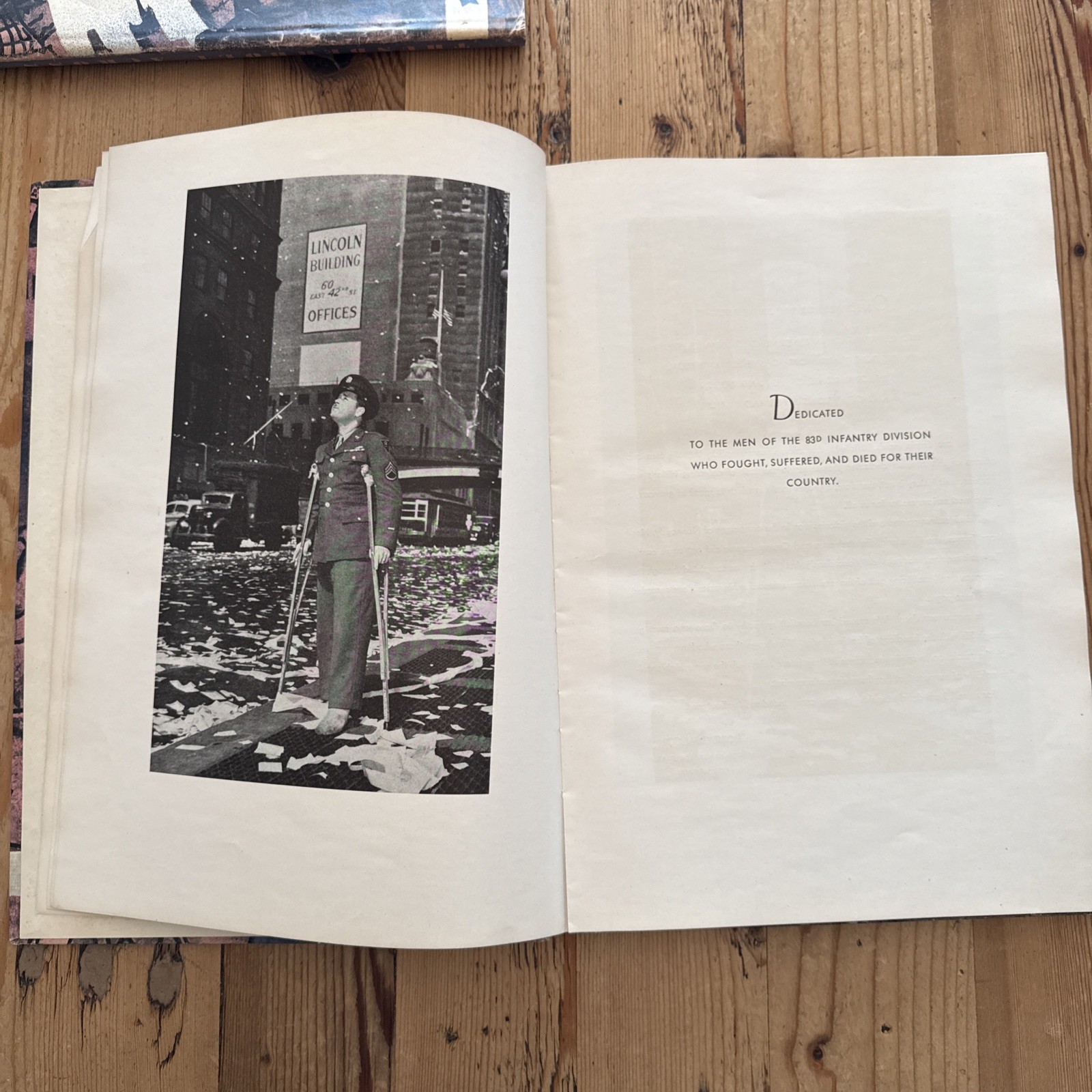 WW2 Book Thunderbolt Across Europe 83rd Infantry Army Military Map Vintage Book
