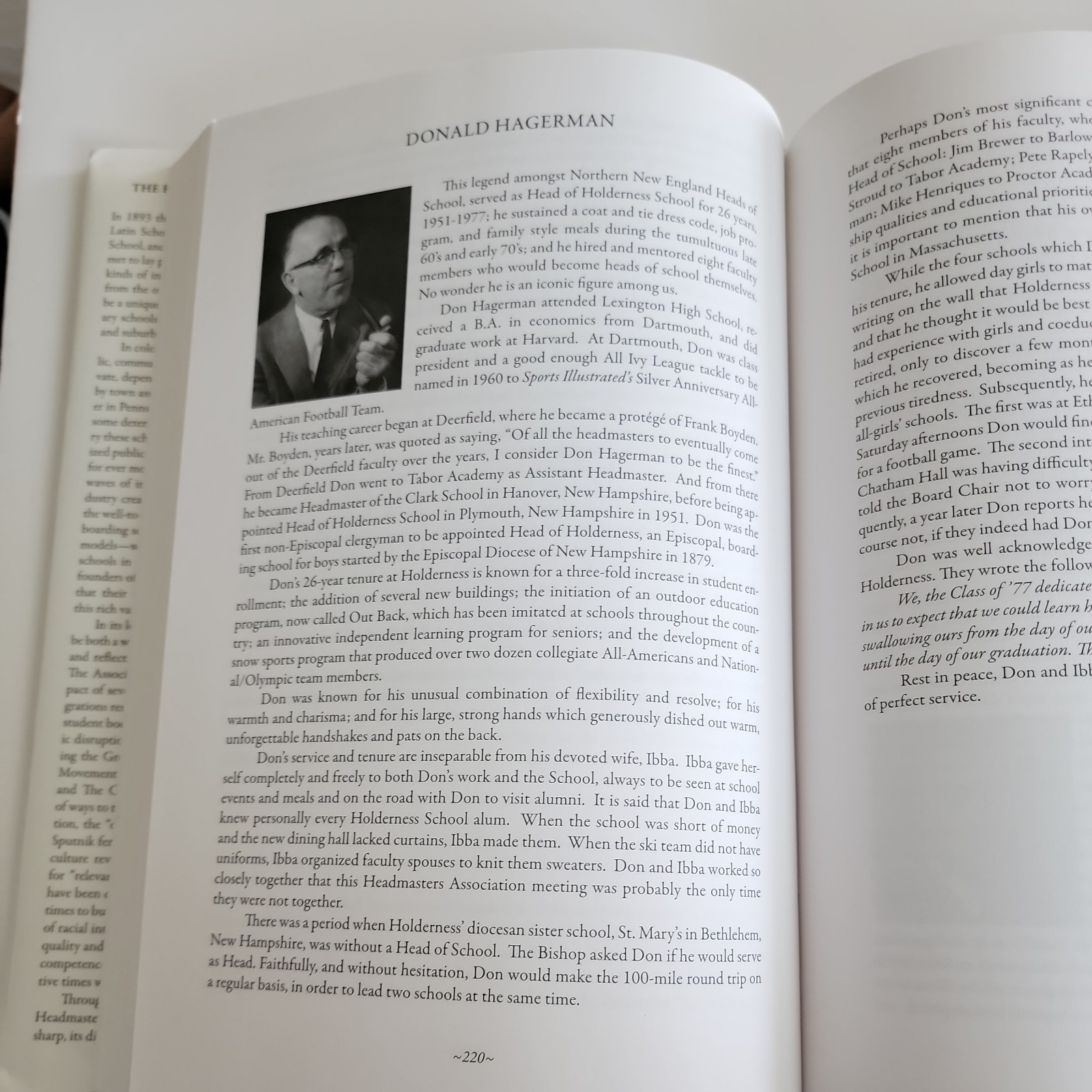 The Headmasters Association: 1893-2013 1st Edition, 2012 HC/DJ Booklets, Letter