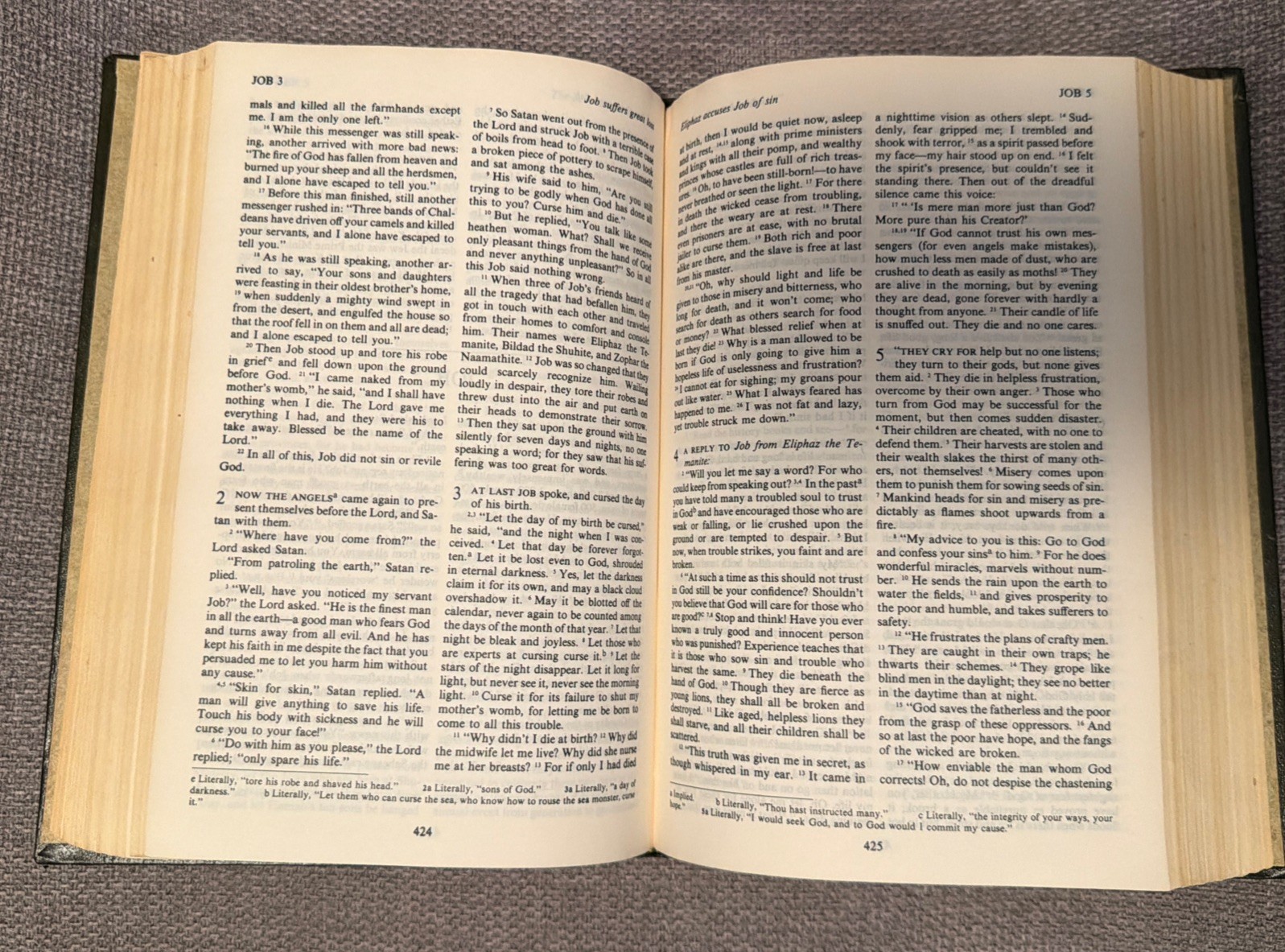 THE LIVING BIBLE Paraphrased Tyndale House Padded Hardcover 1972 10th Printing