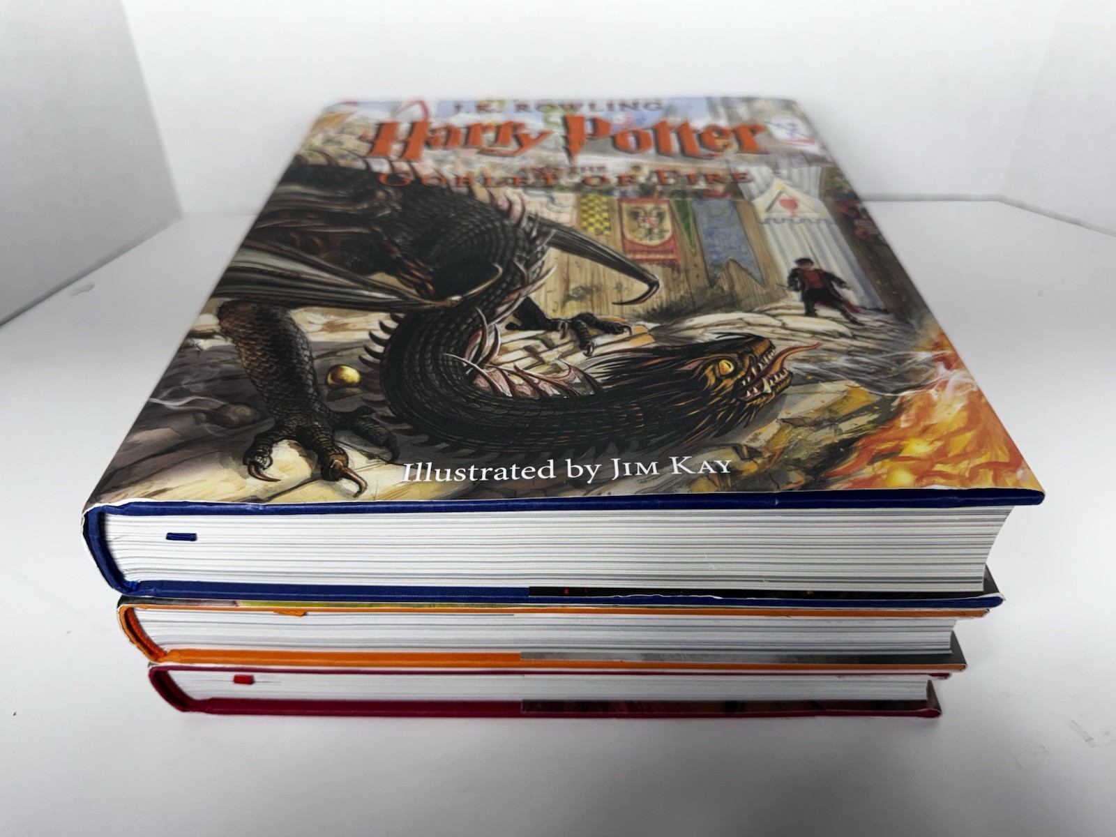 Harry Potter Hardcover/illusrated by Jim Kay books ( year 1,2,4) W/ Dust Covers