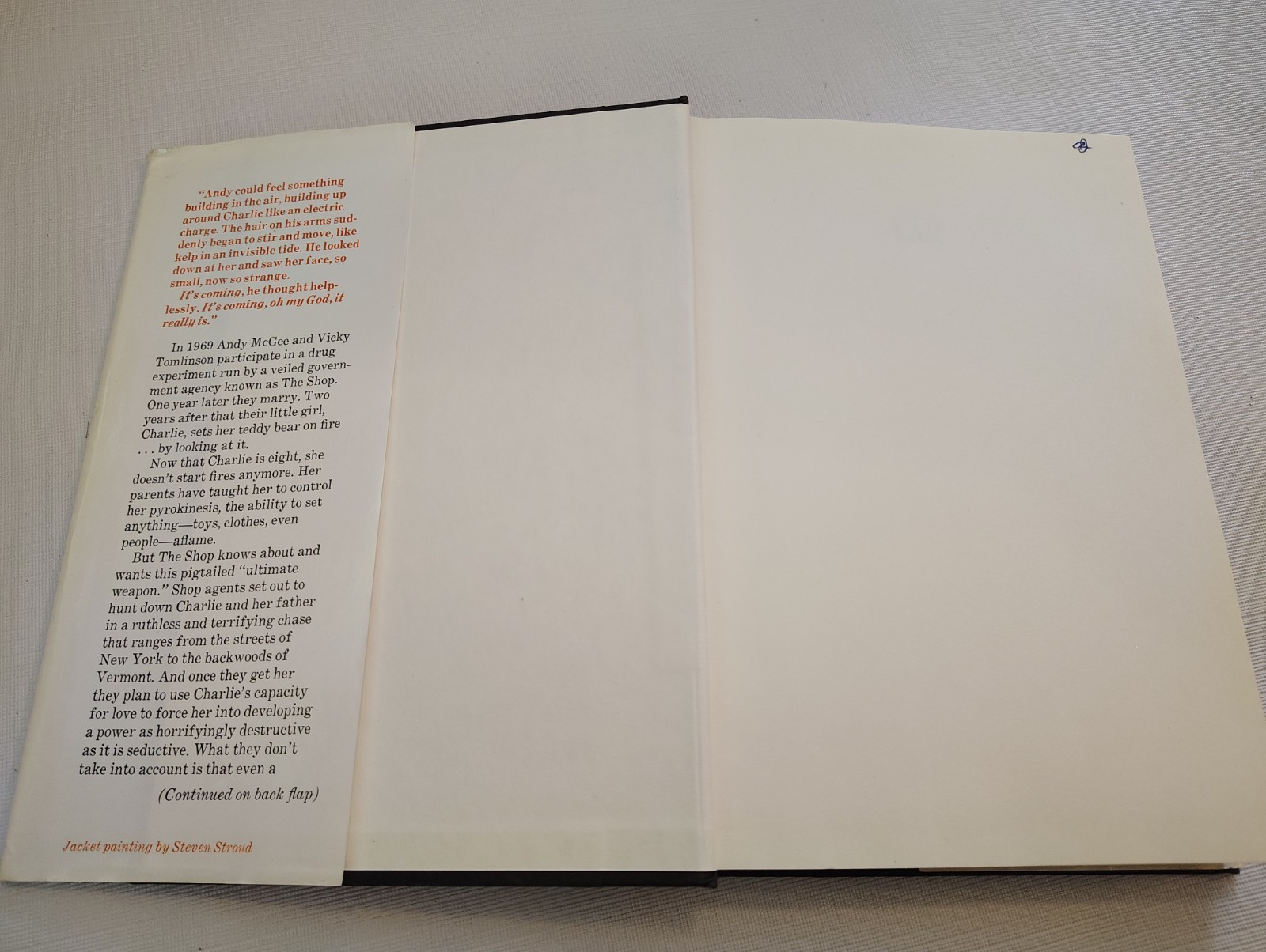 Stephen King – Firestarter- Hardcover – First Edition The Viking Press 1980
