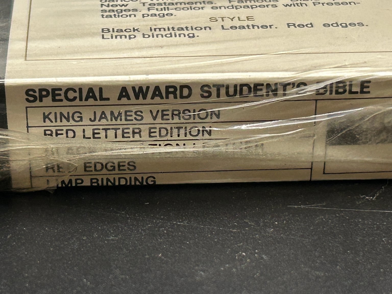 Holy Bible KJV Special Award Student’s Red Letter World Bible Dictionary