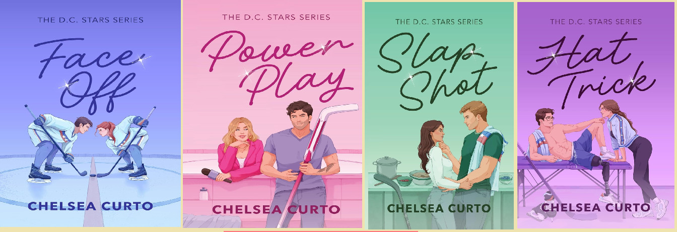 Chelsea Curto 4 book set : face off + Power Play + Slap Shot + hat trick paperbk