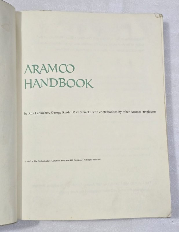 1960 Saudi Arabia KSA Aramco Handbook Arabian American OIL Company أرامكو
